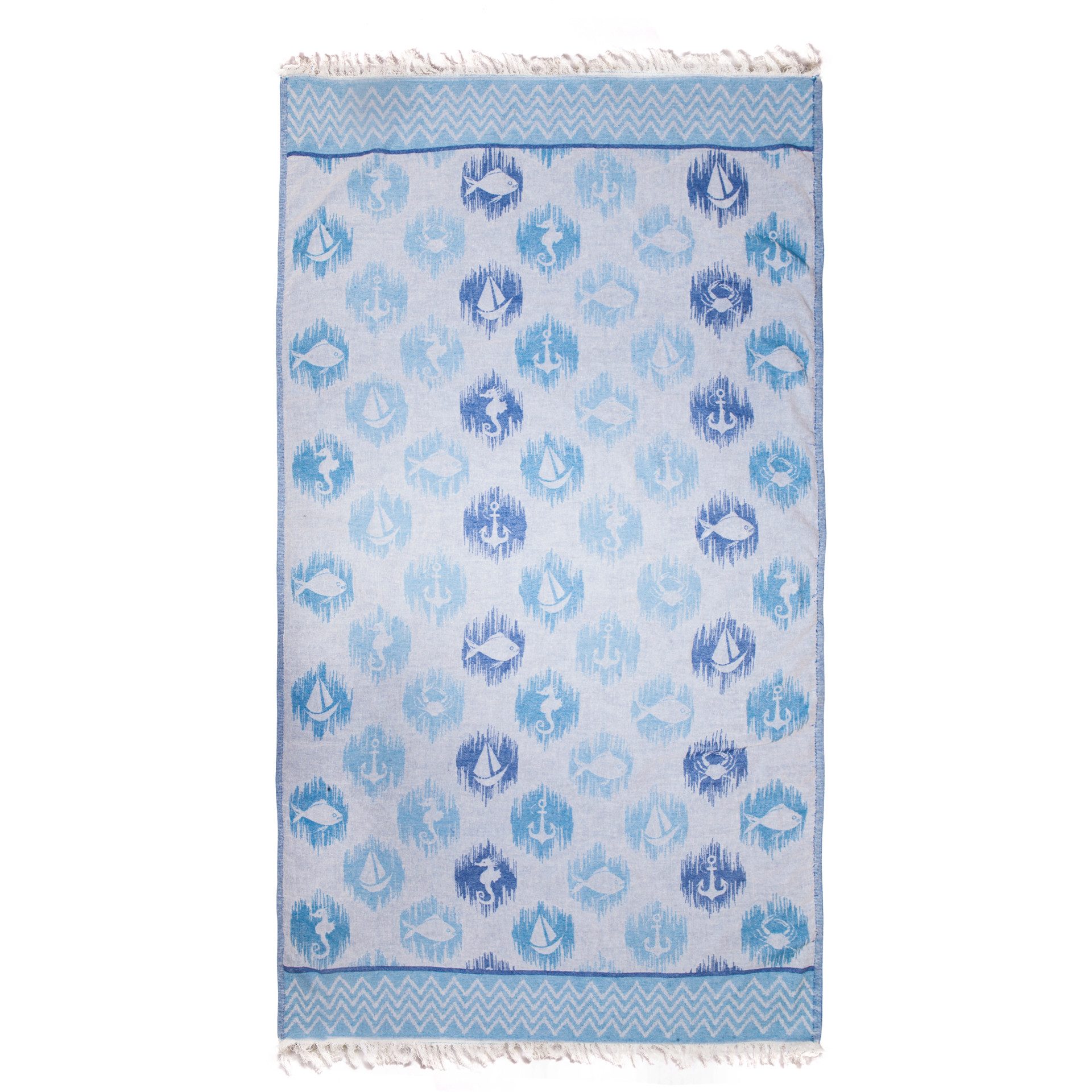 ANEMOSS Hamamtücher Anemoss Anker Pestemal,Hamamtuch– Maritimes Hamam- & Strandtuch, (1-St)