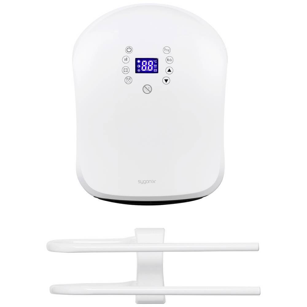 Sygonix Badschnellheizer Bad Schnellheizer mit Soft-Touch Bedienfeld SY-5050586, Überhitzungsschutz, mit beleuchtetem LED-Display, Timer