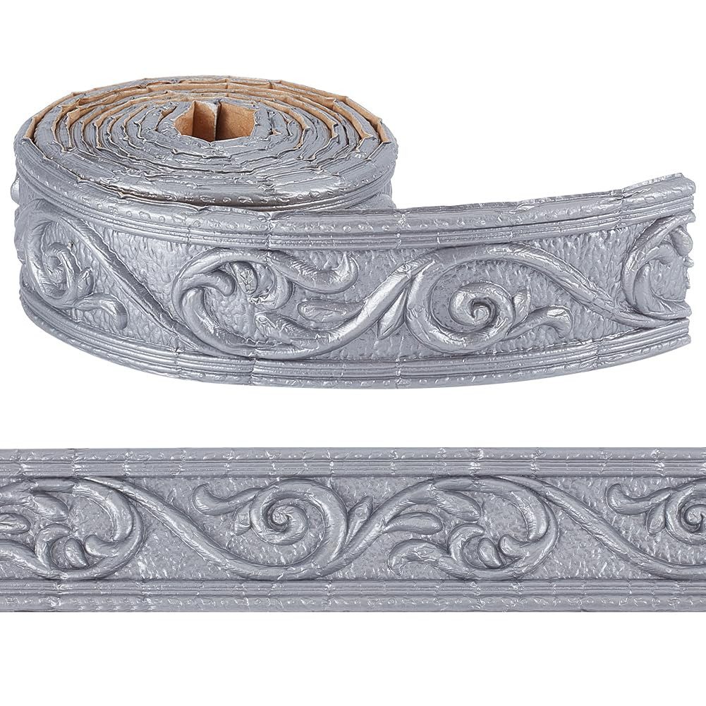 Coonoor Sockelleiste Selbstklebend Kantenschutz Leisten, Flexible Weichsockelleiste, 1-St., für Türen, Fenster, Wände, Küche, Fliesen