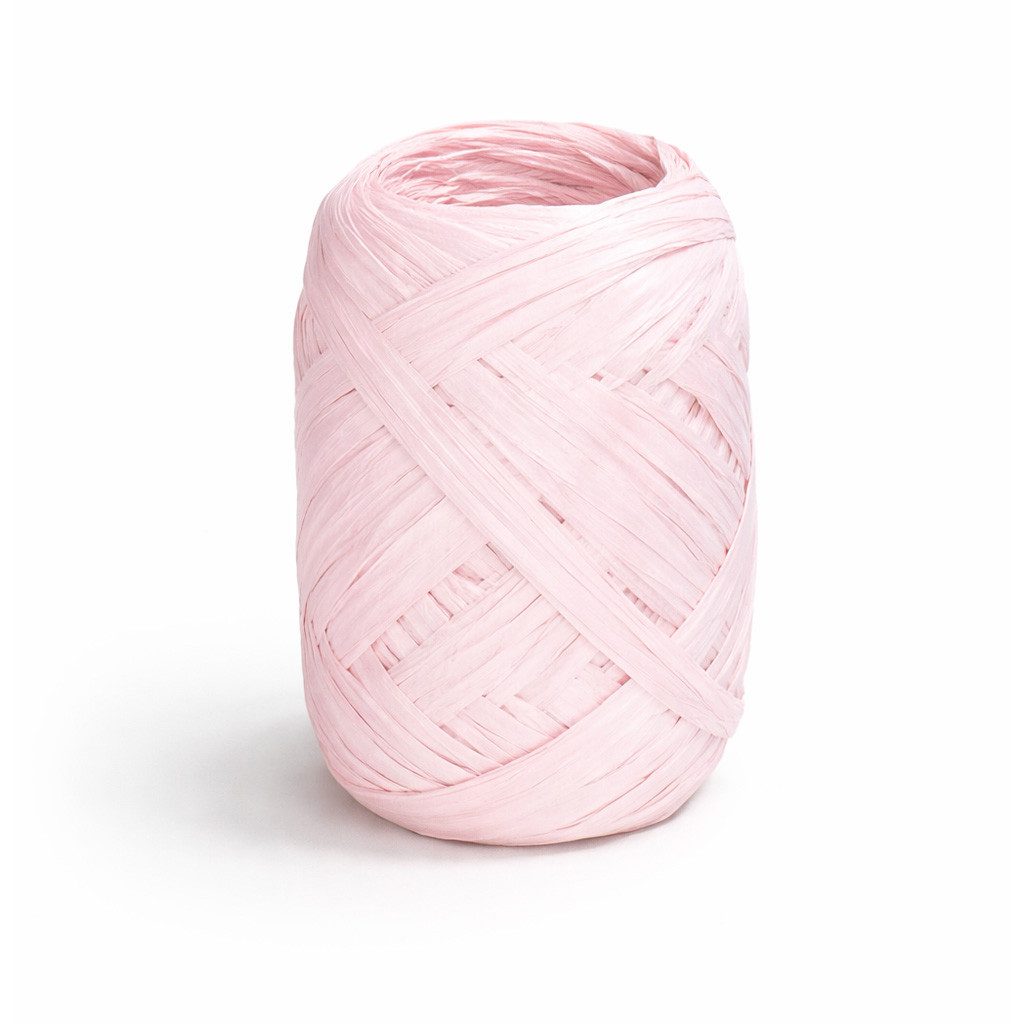 Creativery Bastelband, Papierband Raffiabast 20m Rolle Rosé
