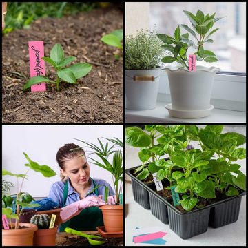 Belle Vous Schlüsselanhänger 500 Pflanzenmarkierungen - 10x2cm Etiketten (1-tlg), 500 Plastic Plant Markers - Weatherproof 10x2cm Tags