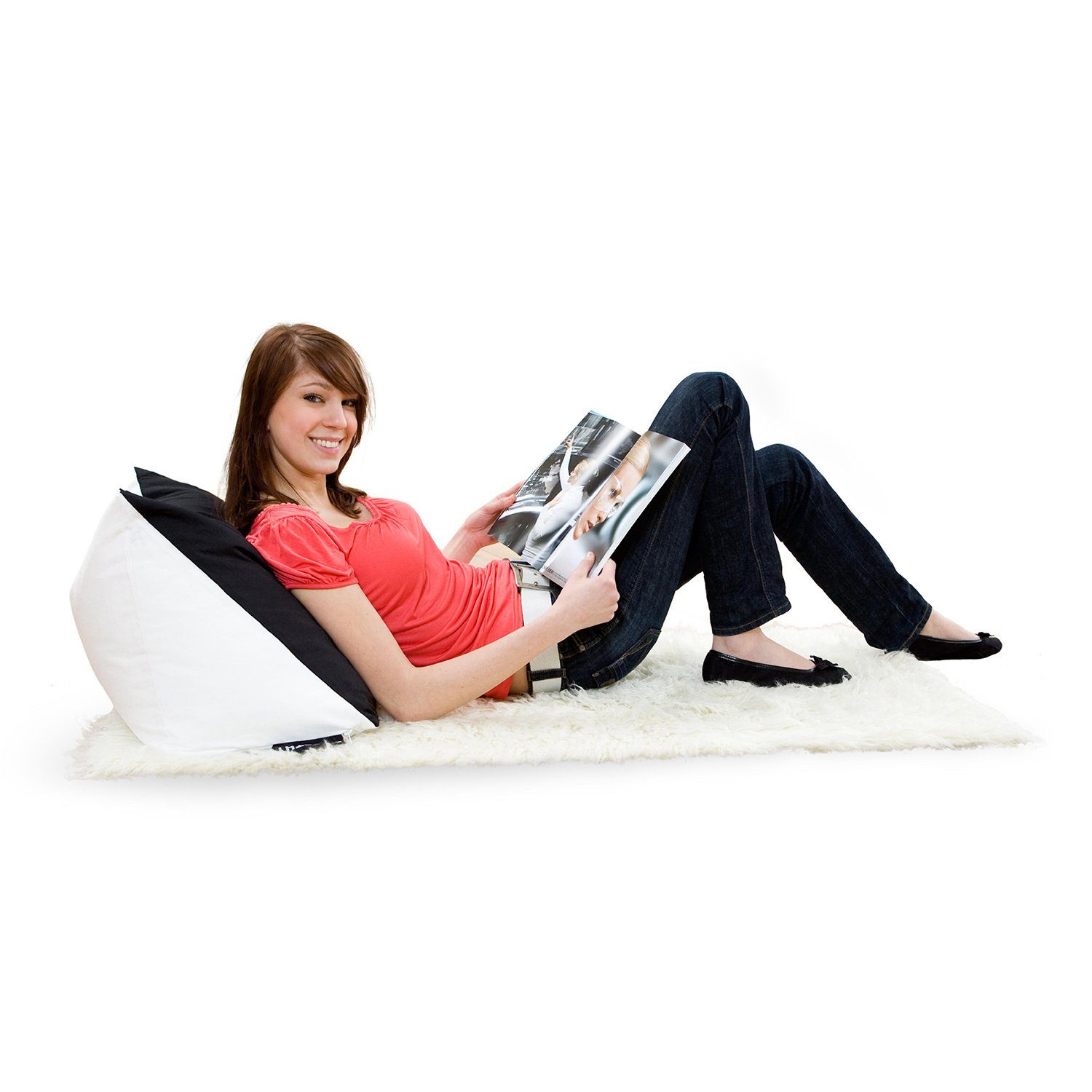 Smoothy Keilkissen Bookworm Lesekissen, ergonomisches Nackenkissen mit Mikr günstig online kaufen