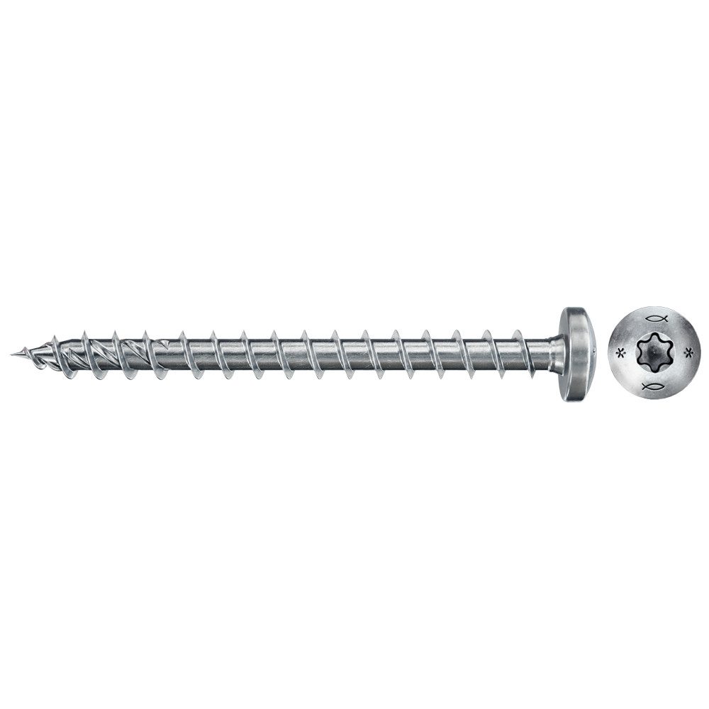 fischer Spanplattenschraube Power Fast II Spanplattenschraube, Linsenkopf, TX 20, Vollgewinde, (100 St)