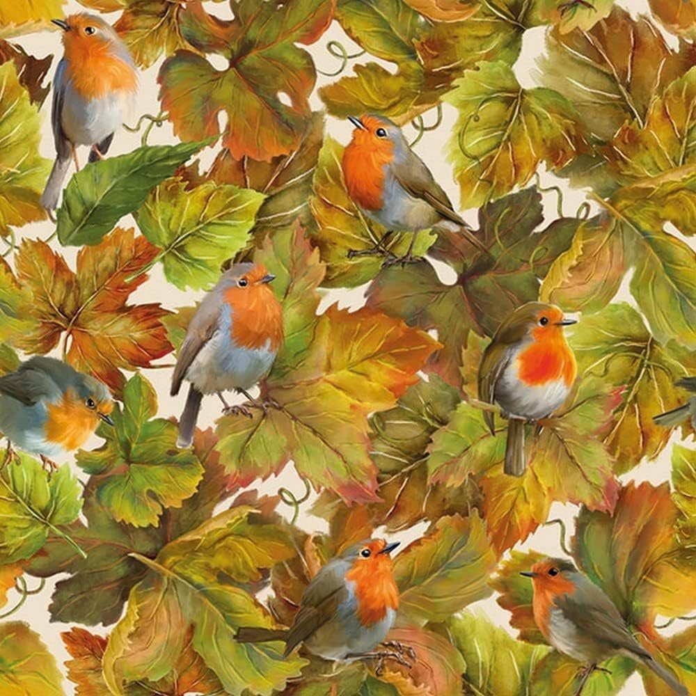 Ambiente Luxury Paper Products Papierserviette Vogel, Tieren / Planzen / Herbst / Sommer, Winter Motiven, (20 St), Blumen Tishdeko / Decoupage / Serviettentechnik