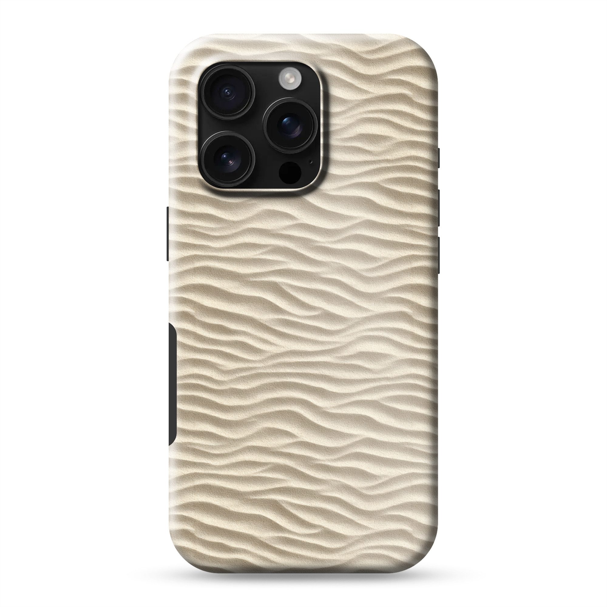 OnlyWow Handyhülle Magsafe für Apple iPhone 16 Pro Sand - Wellen - Beige, Handy Case, Hardcase, Stoßfest, Bumper Case