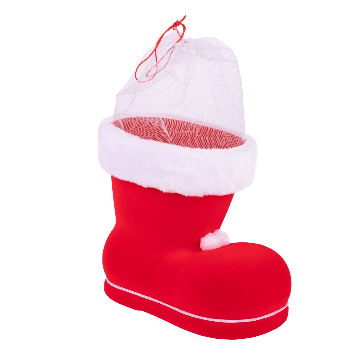 Idena Nikolausstiefel Idena Nikolausstiefel rot beflockt, 10cm – Bild 2 von 5