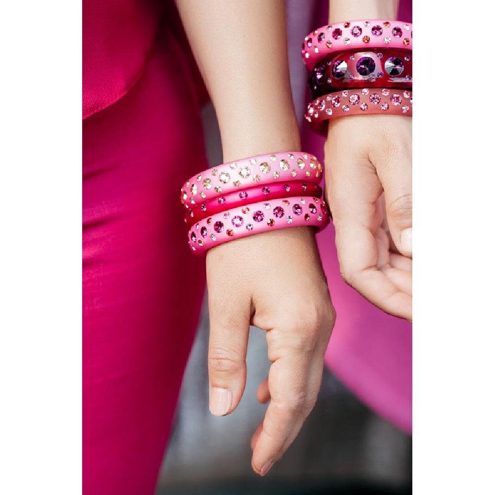 Armband Sassari Pinken Coloristers (Größe:L) Kristallen Pink Armreif mit