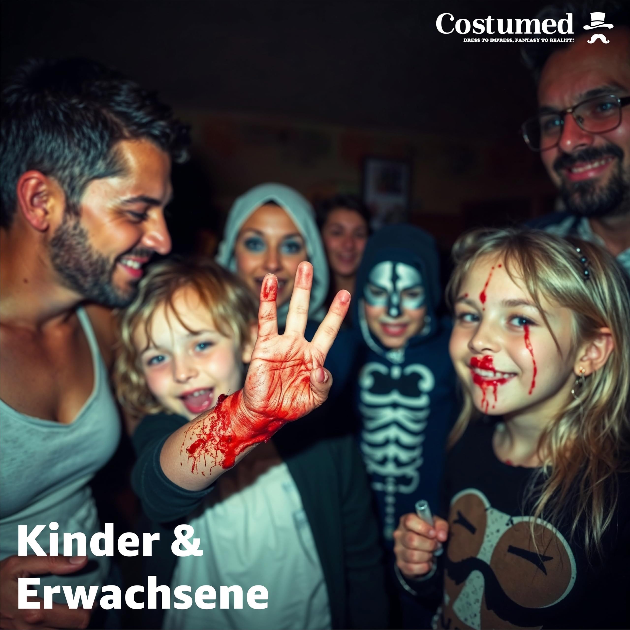 Costumed Kostüm 15 ml Blut - Fake Blood mit Wundschorf - täuschend echt & abwaschbar