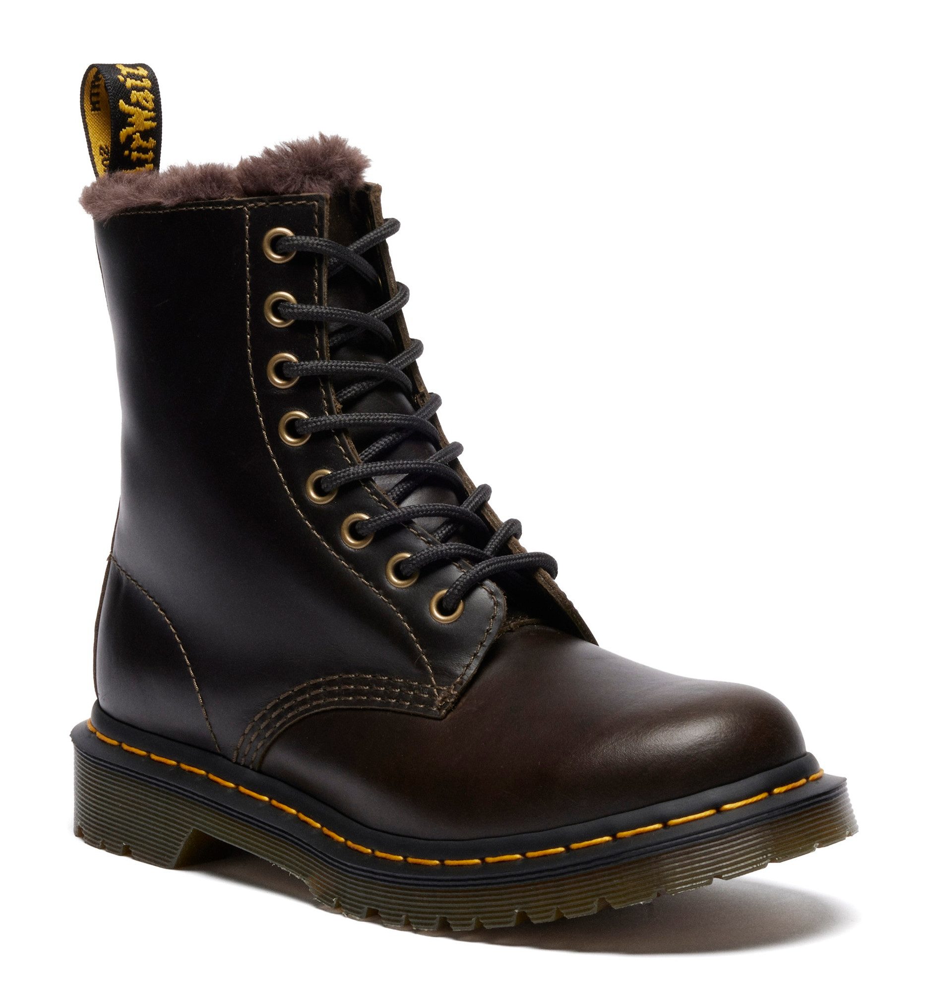 DR. MARTENS 1460 Serena 8 Eye Boot Winterboots Stiefel, Schnürboots mit stabilem Blockabsatz