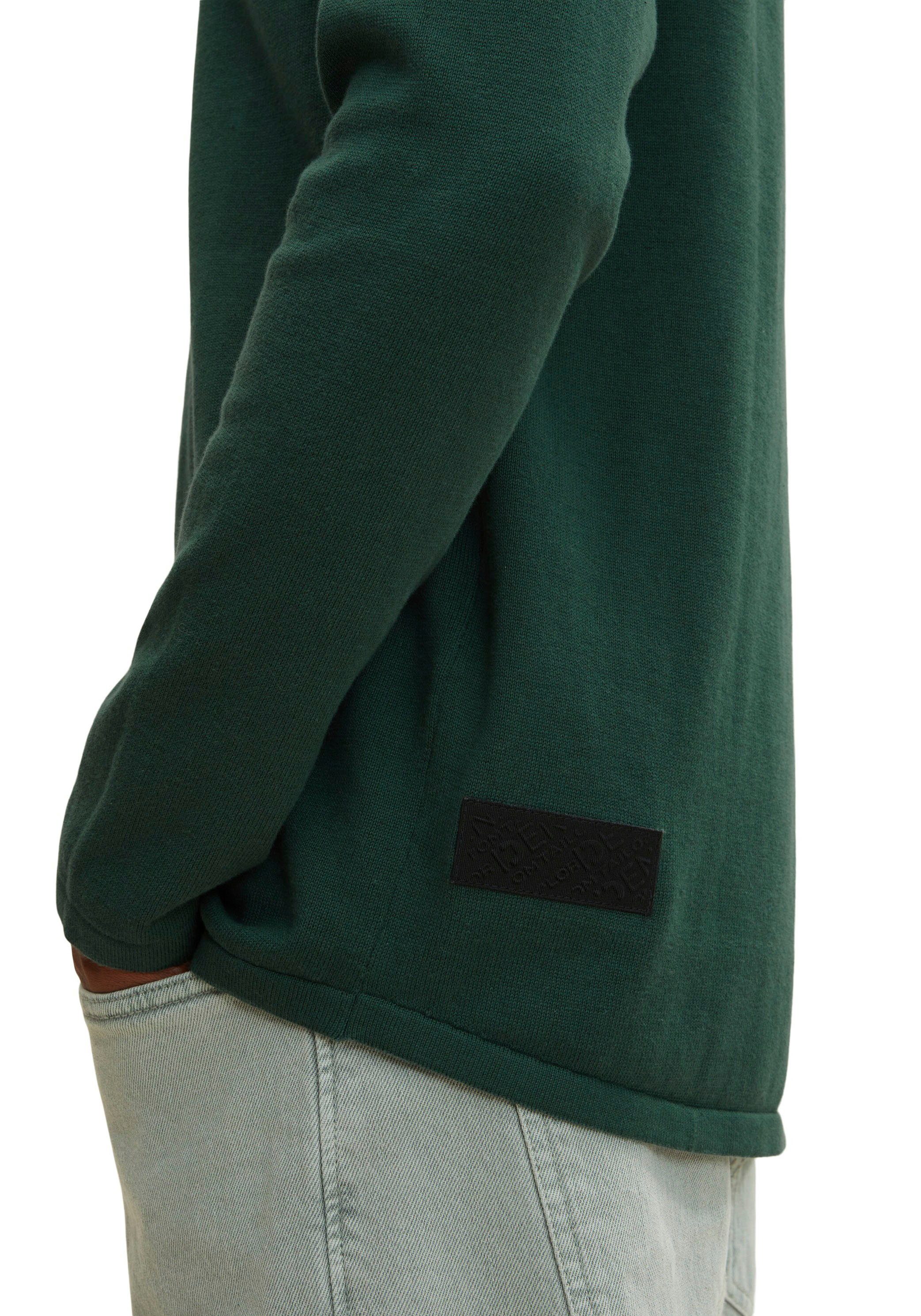 Strickpullover Denim TAILOR green Tom TOM Herren Denim Rundhalspullover Tailor