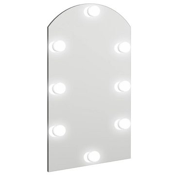 vidaXL Spiegel Spiegel mit LED-Leuchten 70x40 cm Glas Bogenförmig