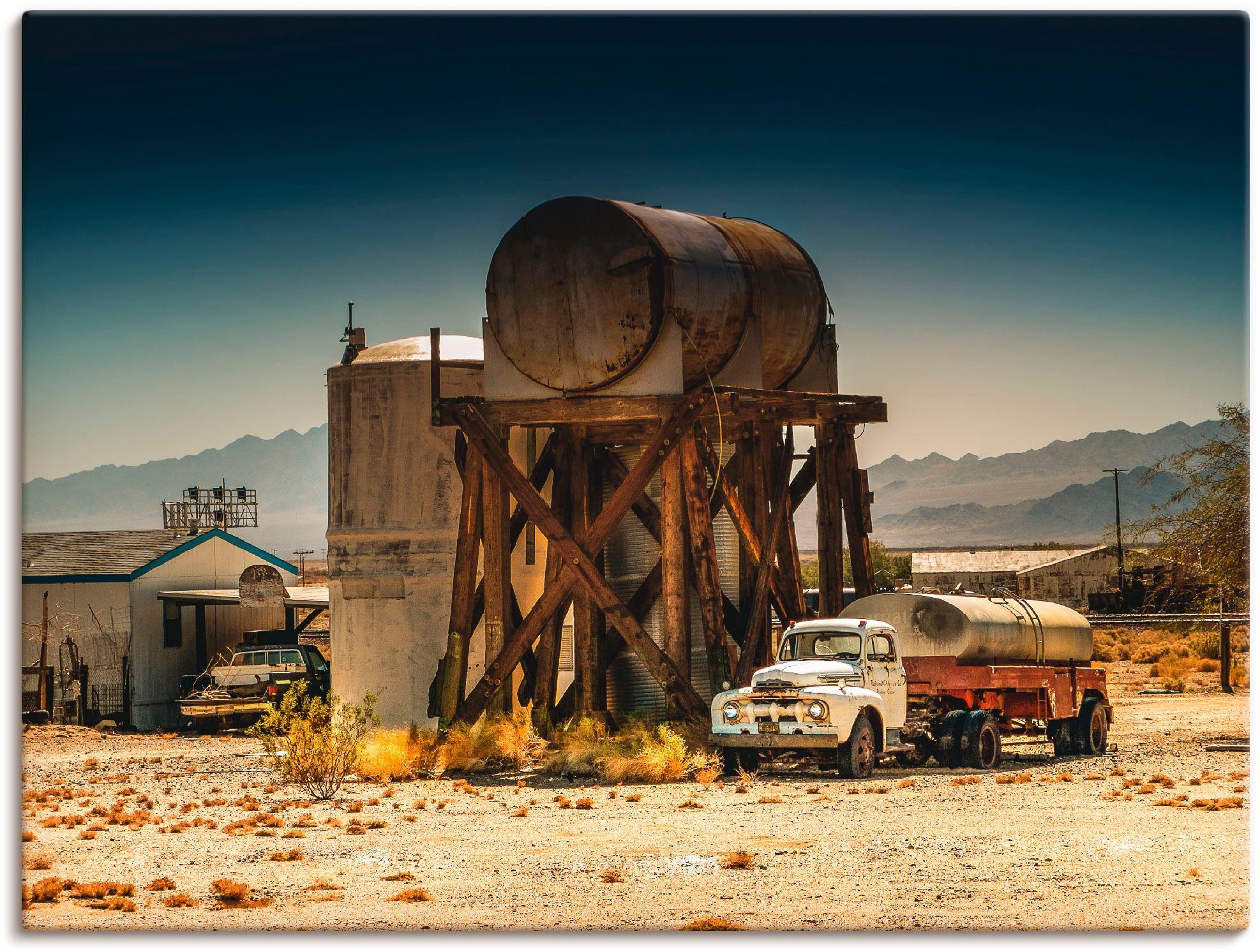 Artland Leinwandbild Route 66 Kalifornien Amerika, Amerika (1 St), auf Holzrahmen gespannt
