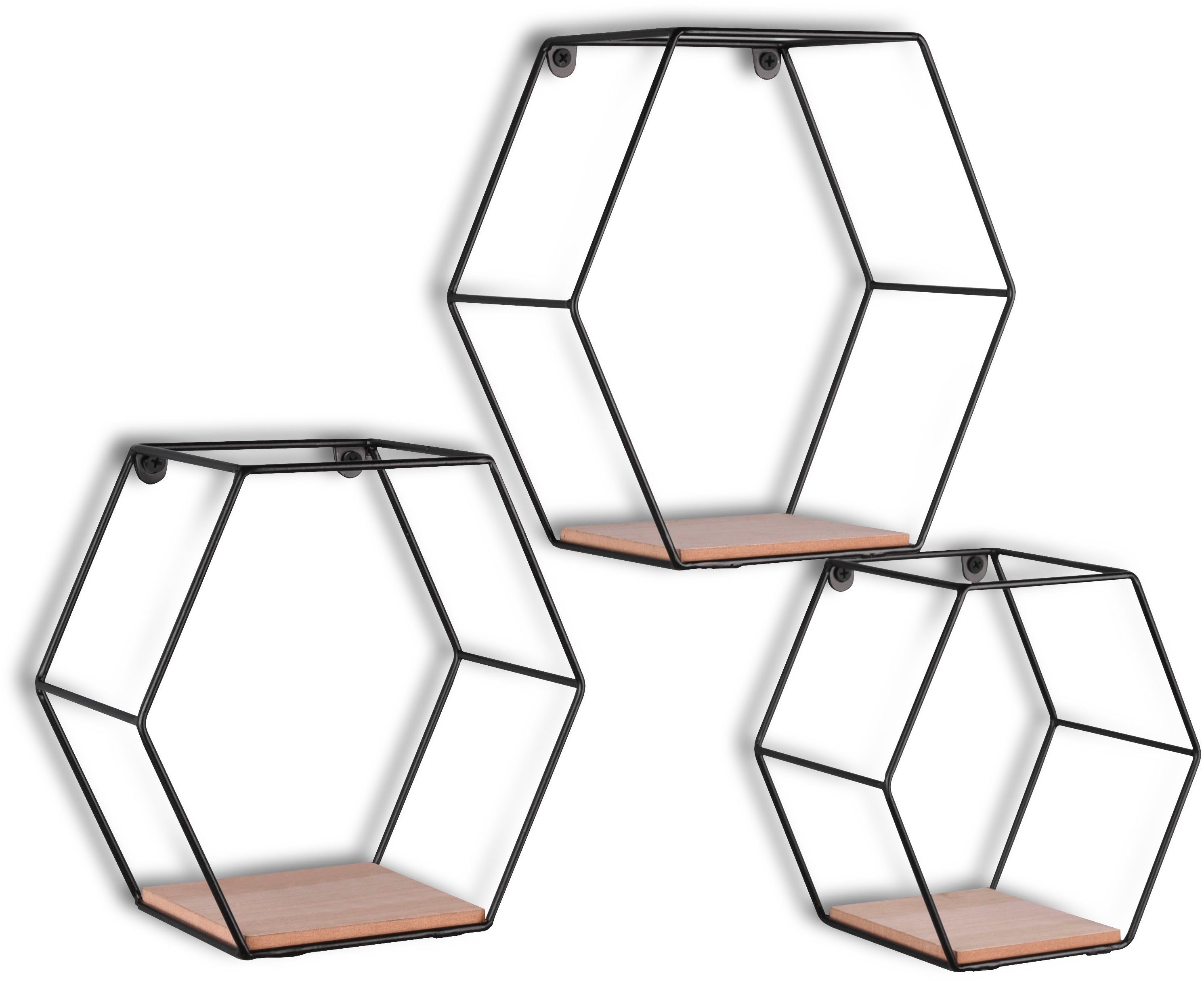 MIRRORS AND MORE Ablageregal CHIARA, Set 3-tlg., Wandregalset günstig online kaufen