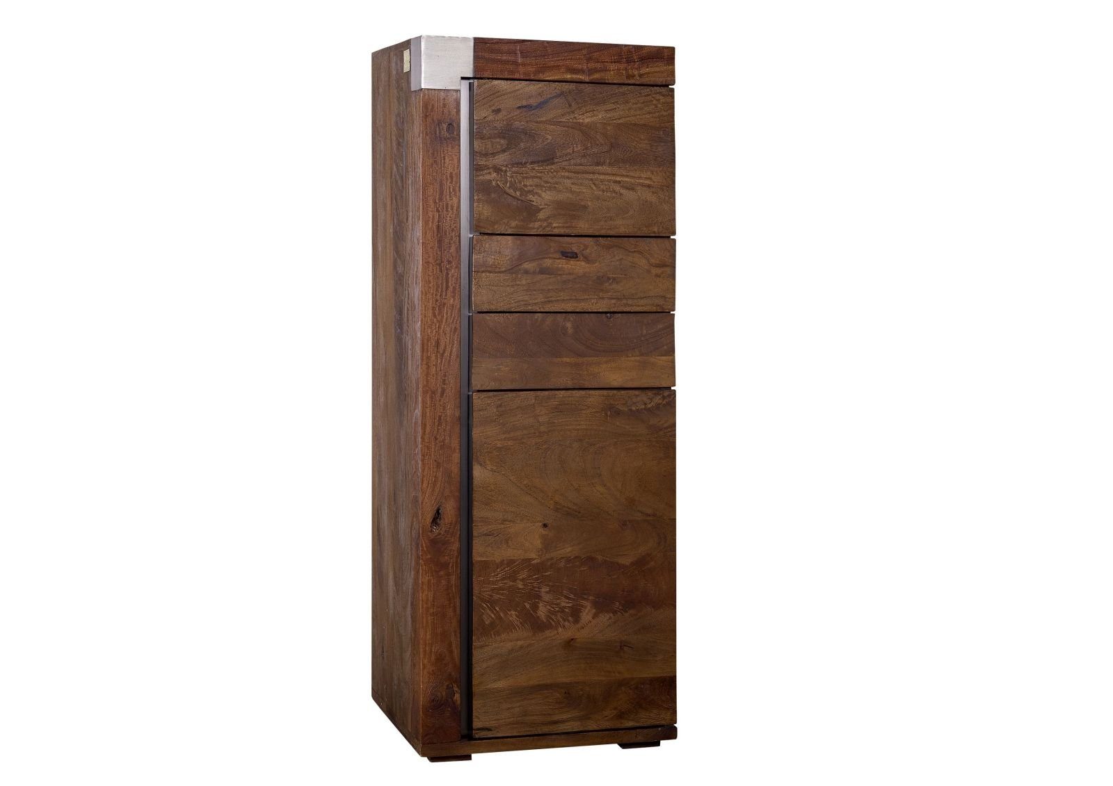 Massivmoebel24 Highboard AMSTERDAM (Massivholz), Highboard Mango 53x45x142 braun lackiert Amsterdam #06