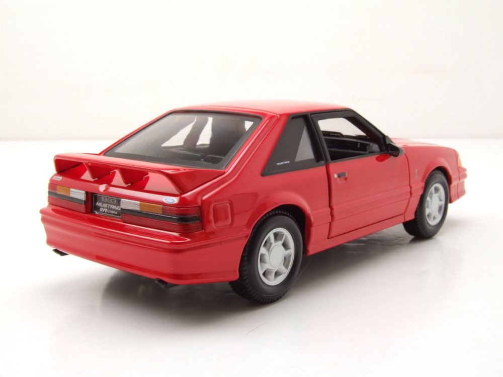 Maisto® Modellauto Ford Mustang SVT Cobra 1993 rot, Maßstab 1:24