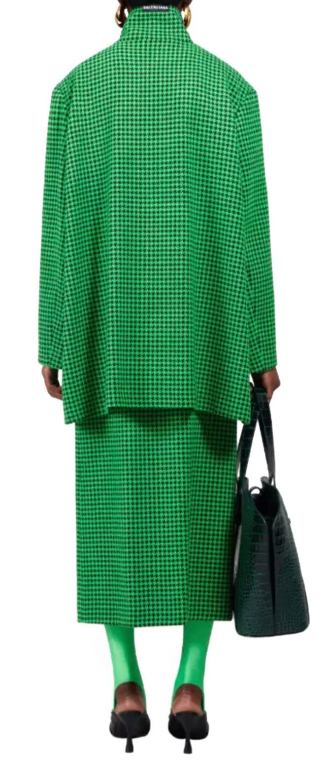 Balenciaga Kurzmantel A-Linien Oversized Mantel Hahnentritt-Muster Sammlerstück Sammlerstück,Limitiert, weltweit schnell ausverkauft