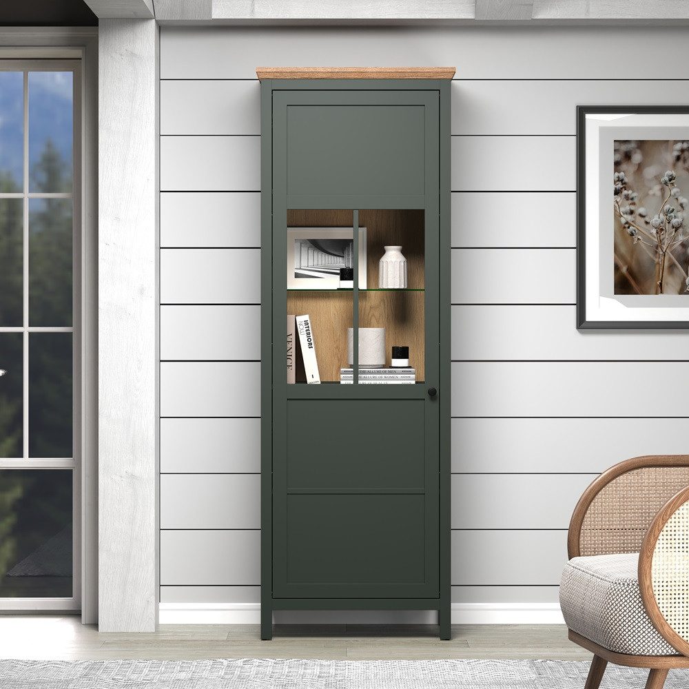 trendteam Vitrine Vitrine Stanton, Tannengrün / günstig online kaufen