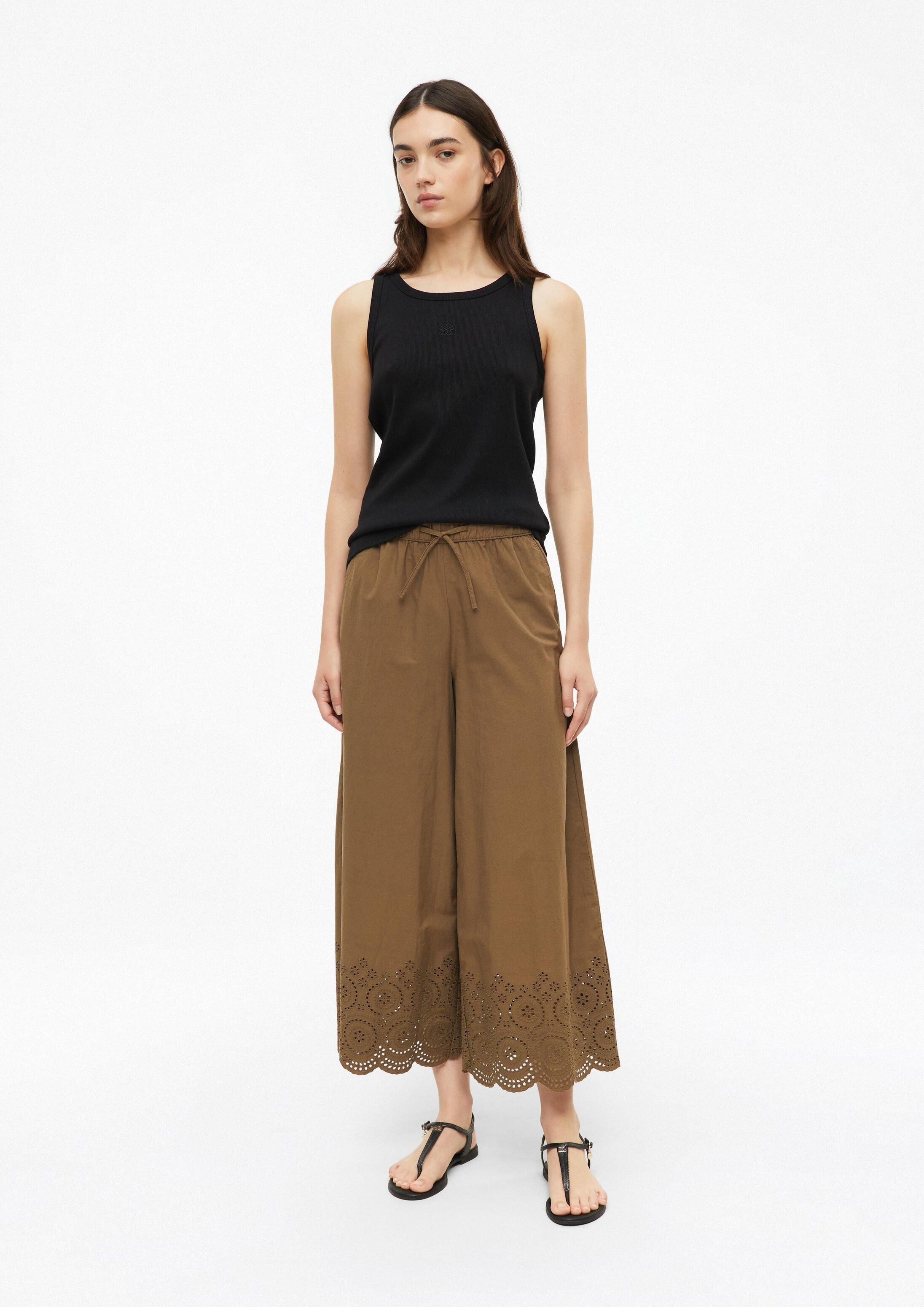 s.Oliver Culotte Hose Baumwollculotte mit Lochstickerei