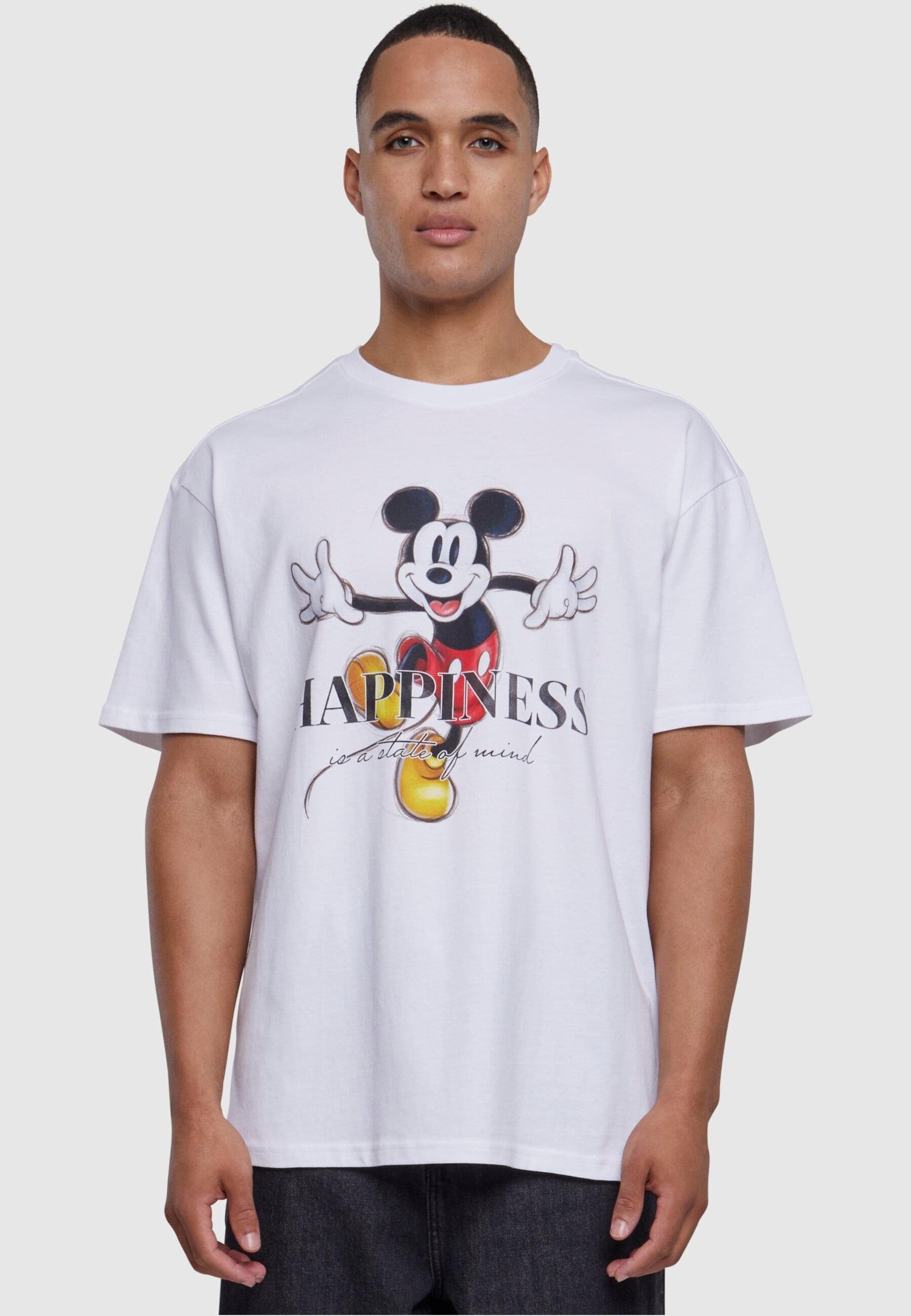 100 Tee Upscale Oversize T-Shirt Happiness Mickey Mister Tee (1-tlg) Unisex by Disney