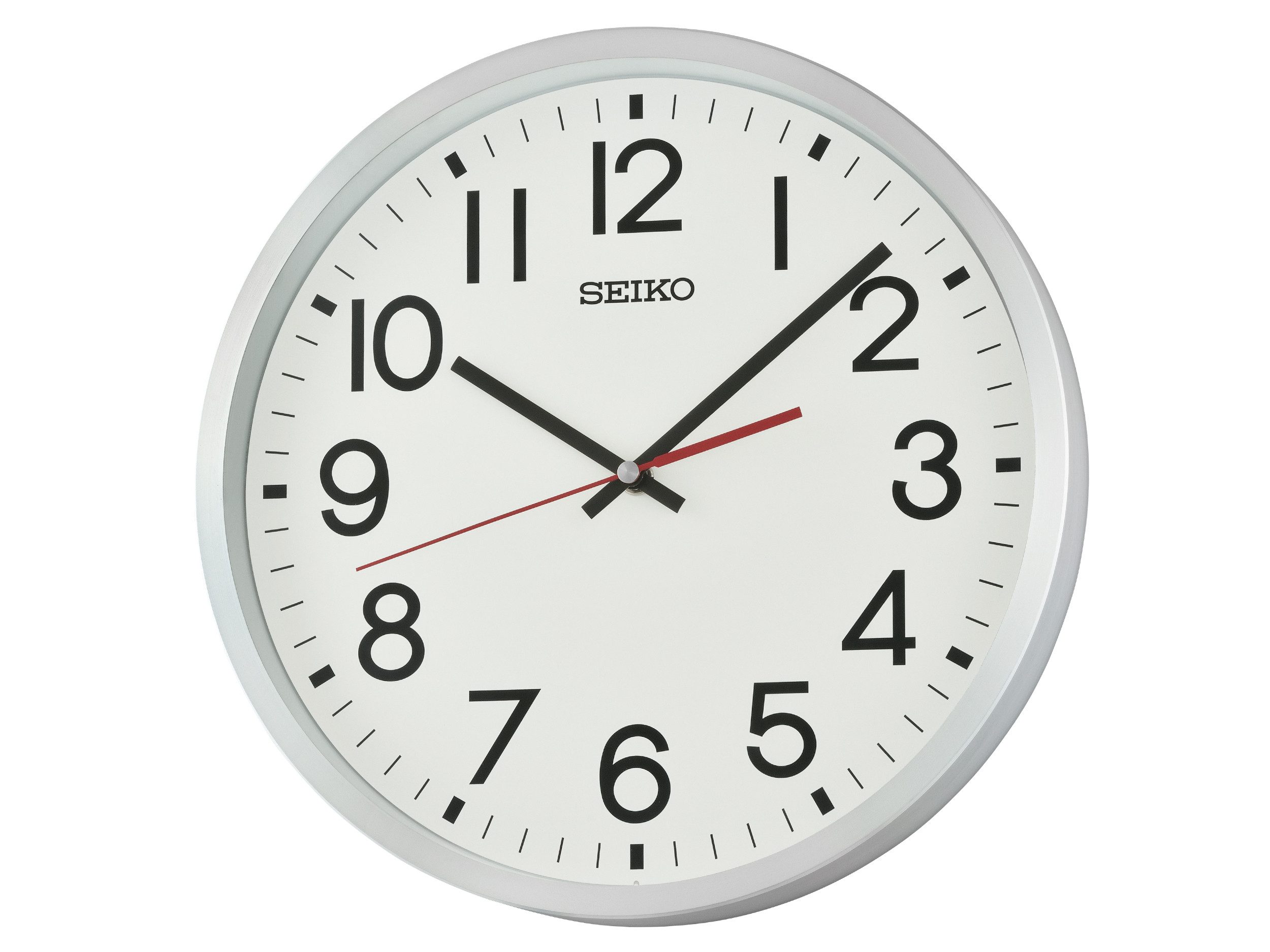 Seiko Wanduhr (Quarzuhr, durchlaufende Sekunde, Küche, Büro, Arbeitszimmer, Esszimmer)