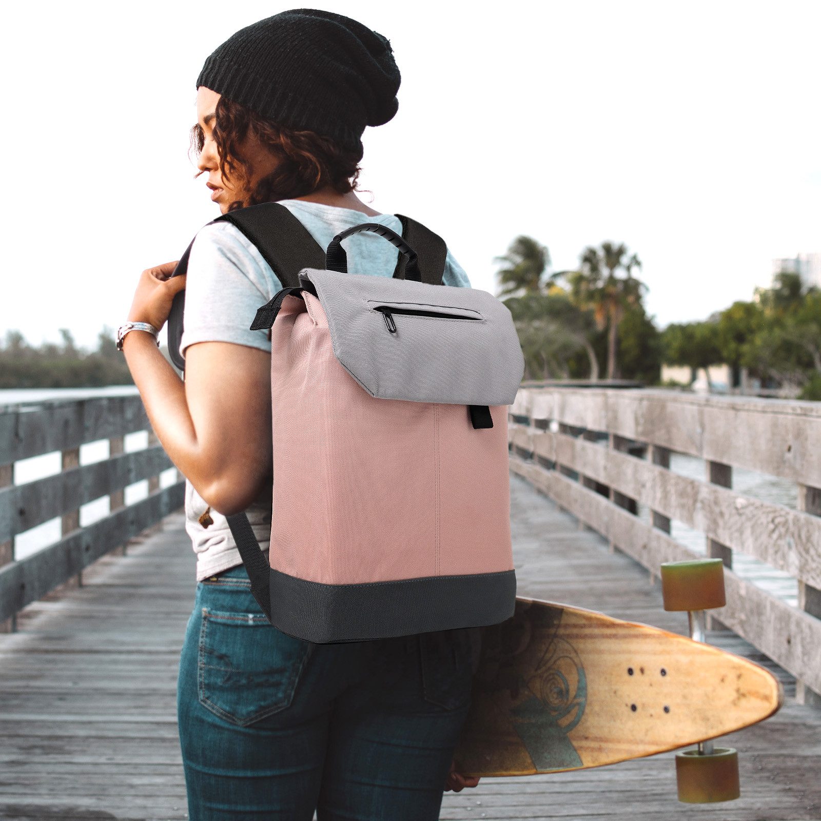 TAN.TOMI Freizeitrucksack Rucksack Damen Elegant Daypack Wasserdichter Tagesrucksack, mit Laptopfach 15.6Zoll & Anti Diebstahl Tasche für Reise, Uni, Schule