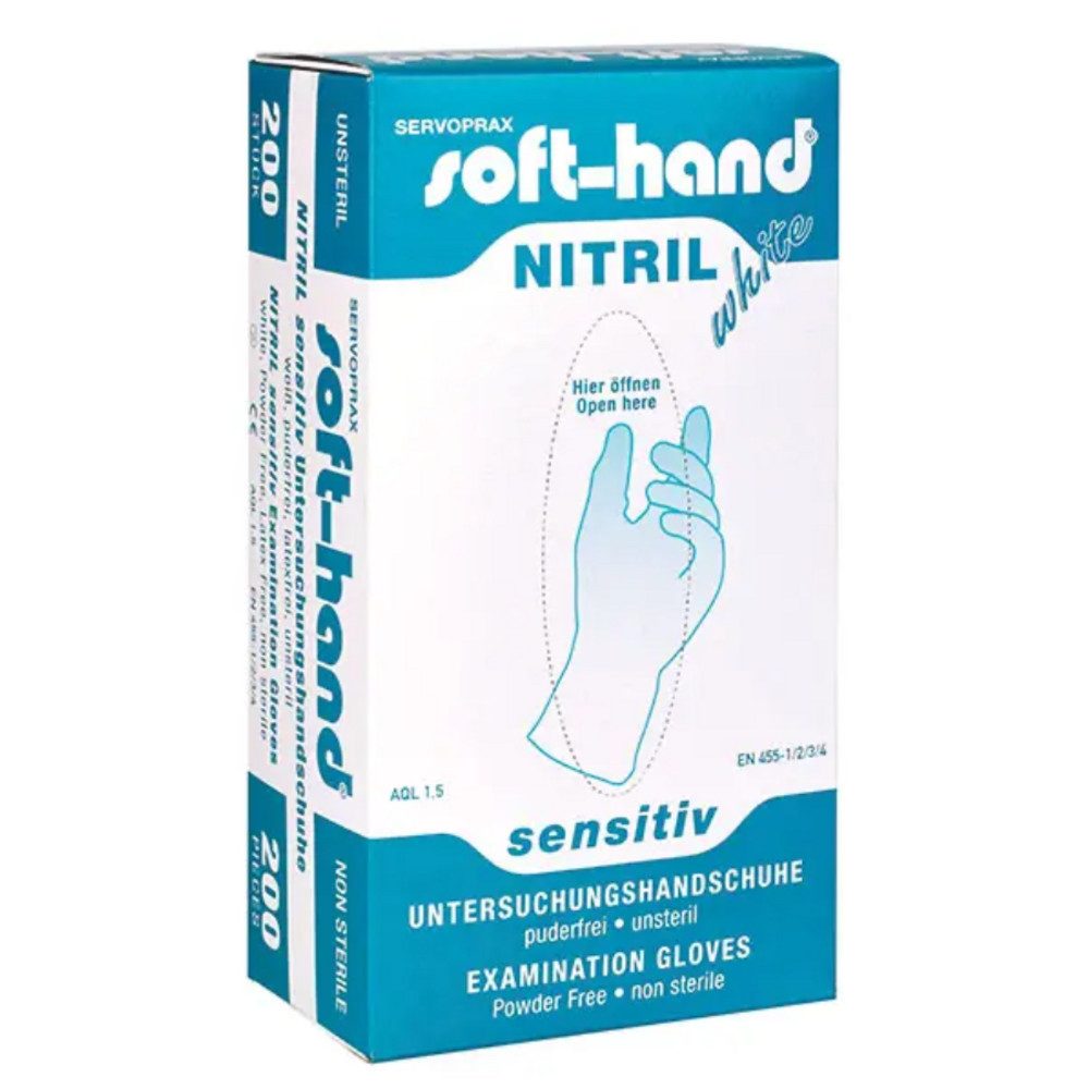 Nitril-Handschuhe Soft-Hand Nitril - White Sensitive - puderfrei