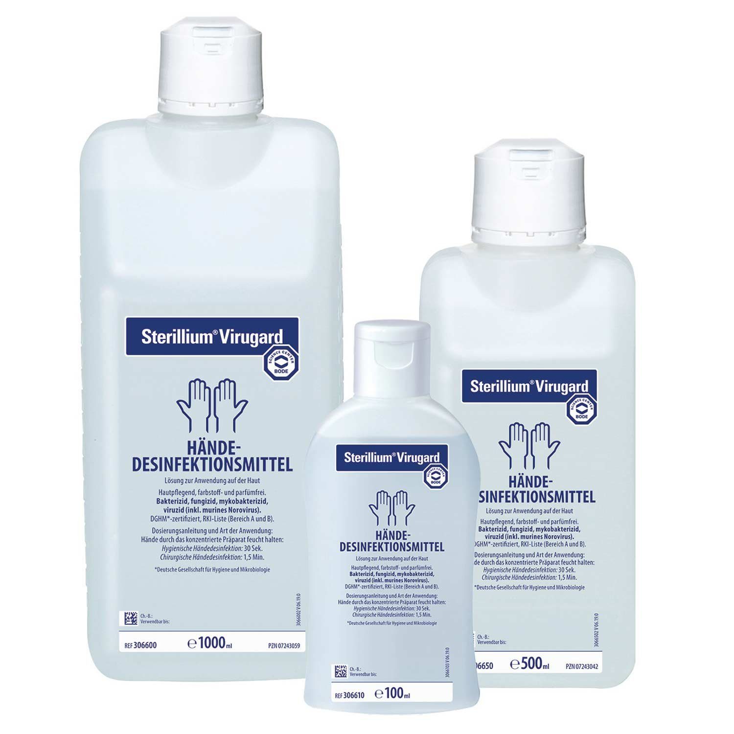PAUL HARTMANN AG Hartmann Sterillium Virugard Händedesinfektion 100 ml Hand-Desinfektionsmittel (Einzelartikel, [1-St. 1 Verpackung à 100 ml gebrauchsfertig, parfüm- und farbstofffrei, voll viruzid)