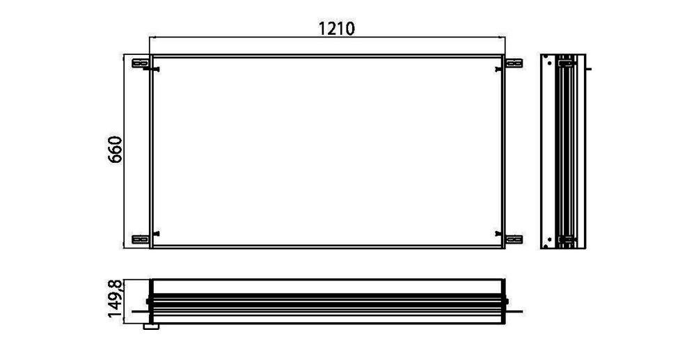 Emco Spiegelschrank Einbaurahmen ASIS PRESTIGE für UP-Lichtspiegelschrank,  1210x660mm