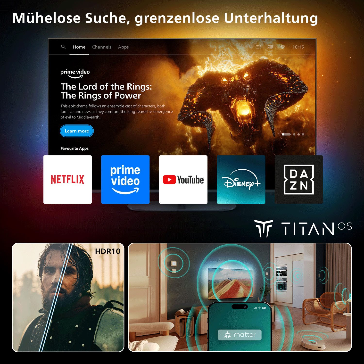 Philips 32PQS6901/12 QLED-Fernseher (80 cm/32 Zoll, Full HD, Smart-TV)