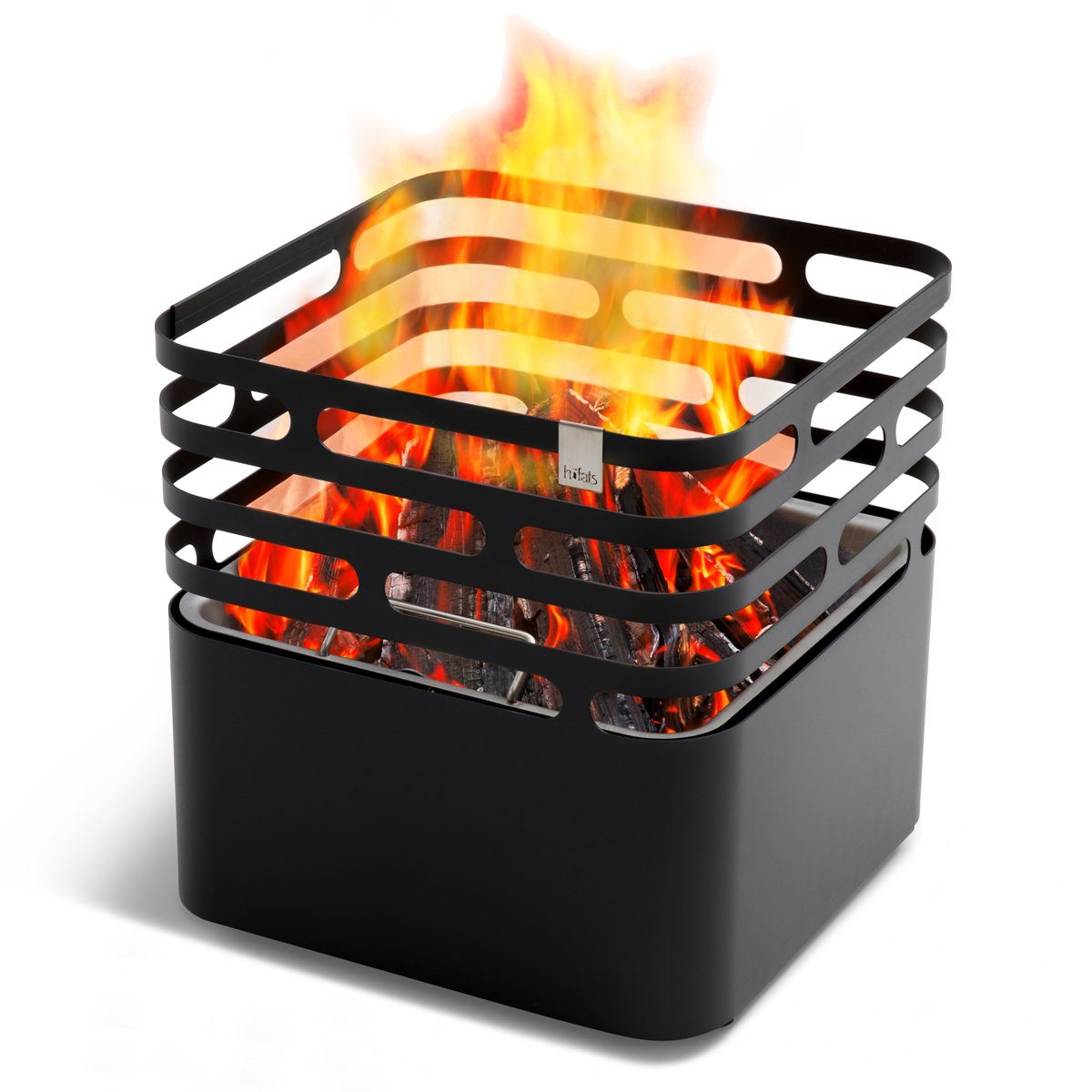 höfats Feuerkorb CUBE, (mit integrierter Löschfunktion, Feuerschale, Feuerstelle, Grill, für Garten und Terrasse)