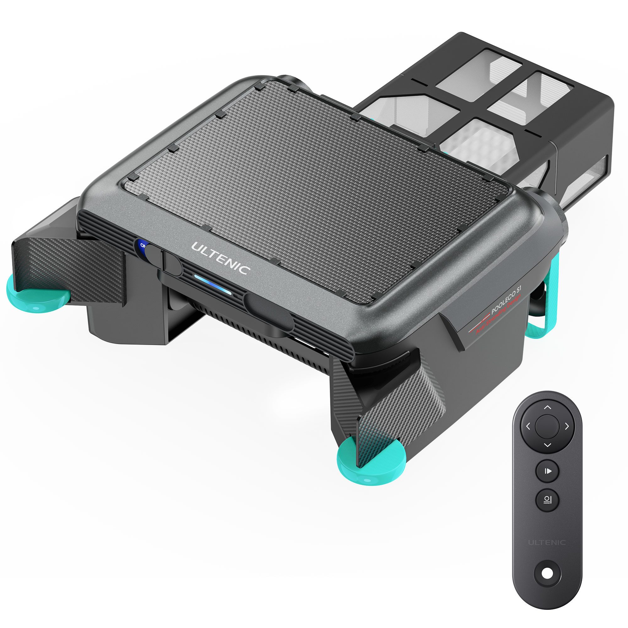 Ultenic Poolroboter UVS1 Solarbetriebener Pool-Skimmer-Robot, 15h+,6L, Intelligenter Solar-Poolskimmer