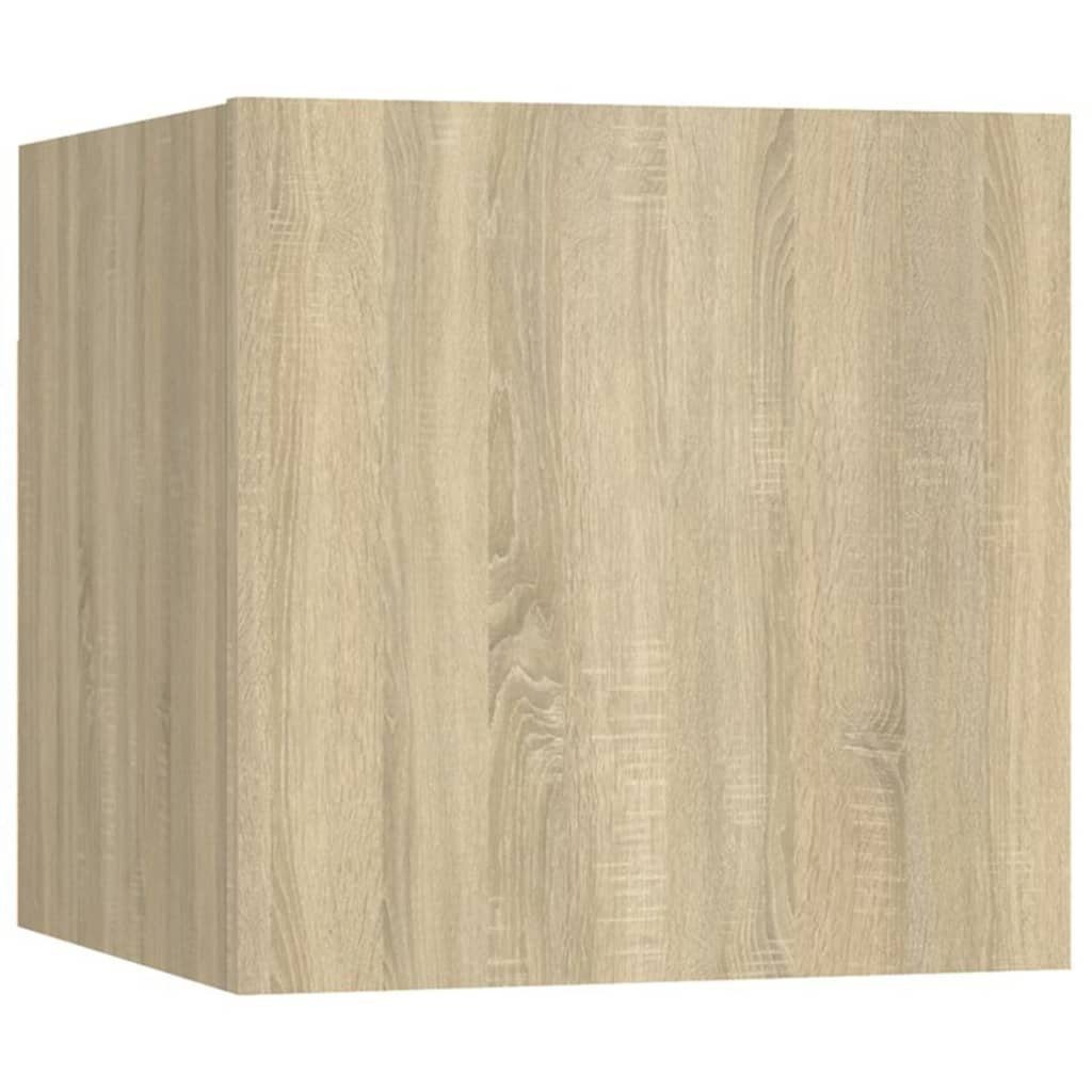 Holzwerkstoff furnicato 8-tlg. TV-Schrank TV-Schrank-Set Sonoma-Eiche