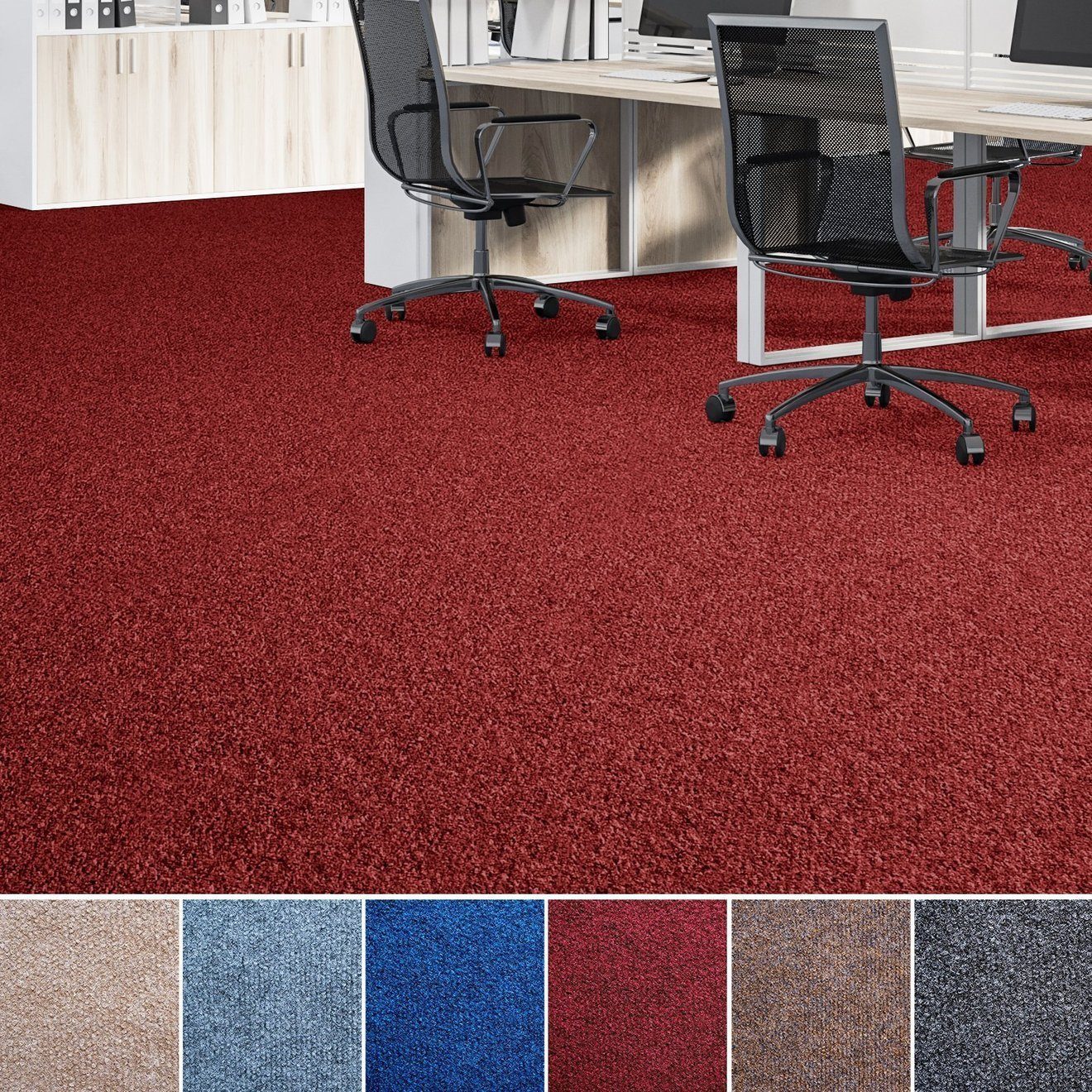 Teppichboden Sardinien, Teppich, verschiedene Farben & Größen,  Polypropylen, Karat, rechteckig, Höhe: 3 mm, Nadelfilz
