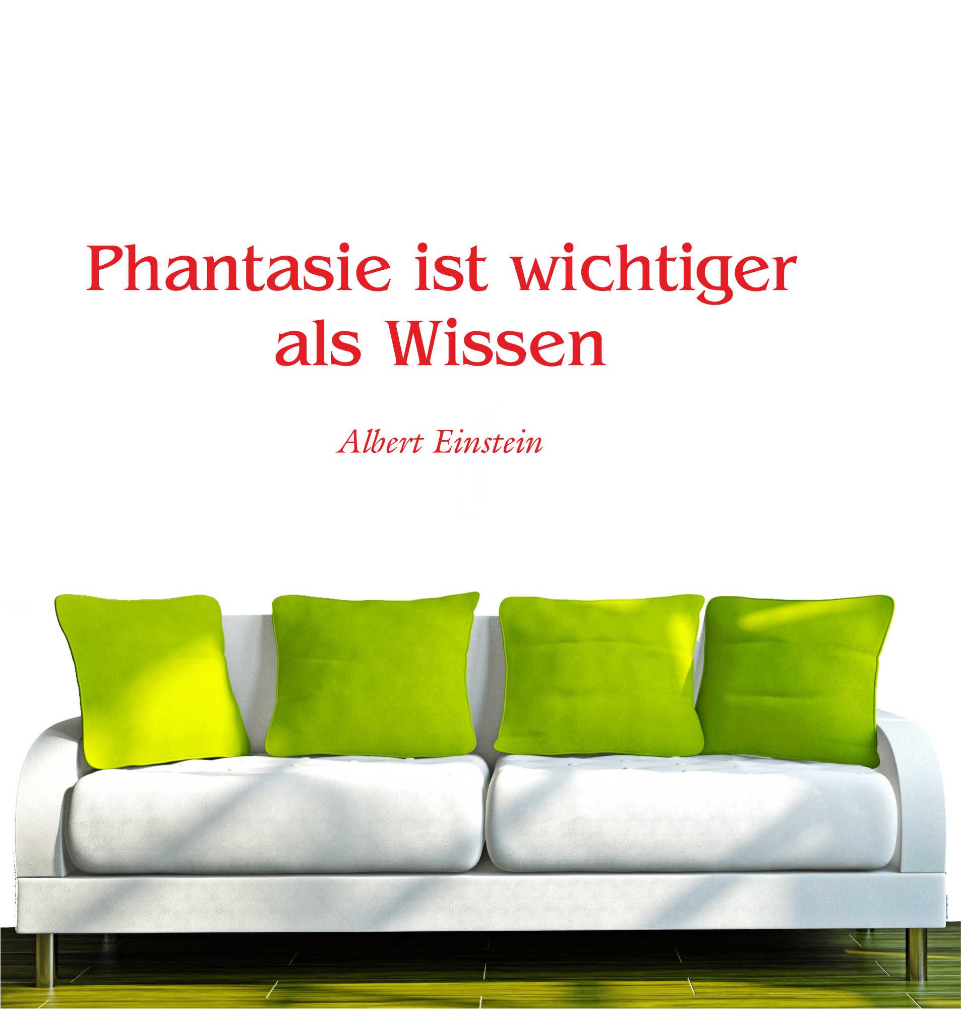 INDIGOS UG Wandtattoo Wandtattoo - Wandaufkleber - w011 Spruch Albert Einstein
