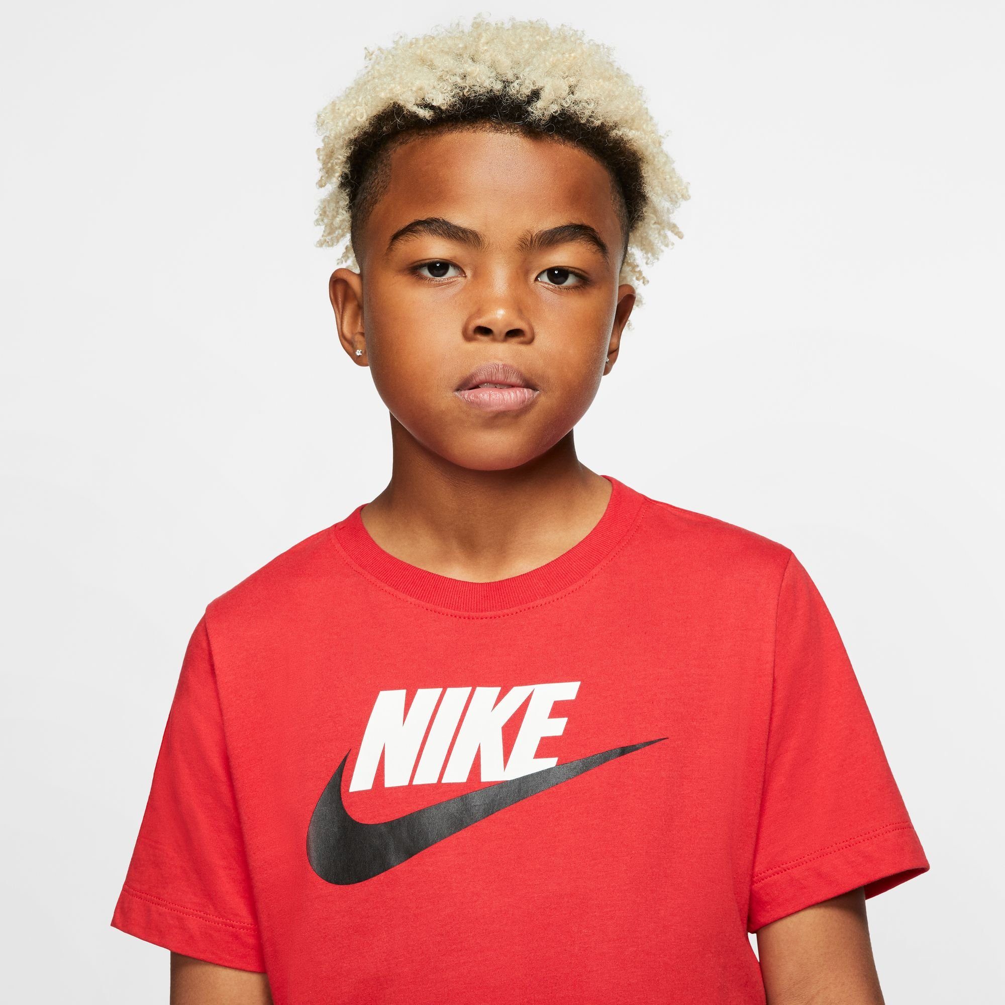 Nike Sportswear T-Shirt BIG COTTON T-SHIRT RED/BLACK UNIVERSITY KIDS'