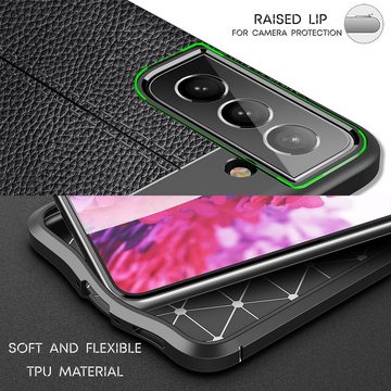 Nalia Smartphone-Hülle Samsung Galaxy S22, Leder-Look Silikon Hülle / Anti-Fingerabdruck / Kratzfest / Rutschfest