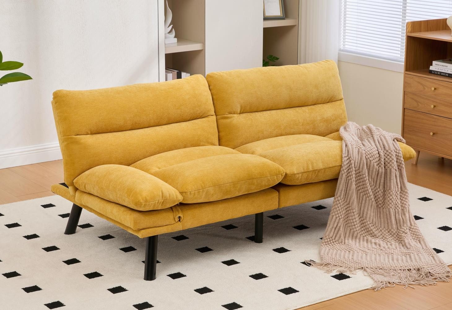 LVHOM Loungesofa Doppelsofa,Schlaffunktion, mehrfache verstellbare Rückenle günstig online kaufen