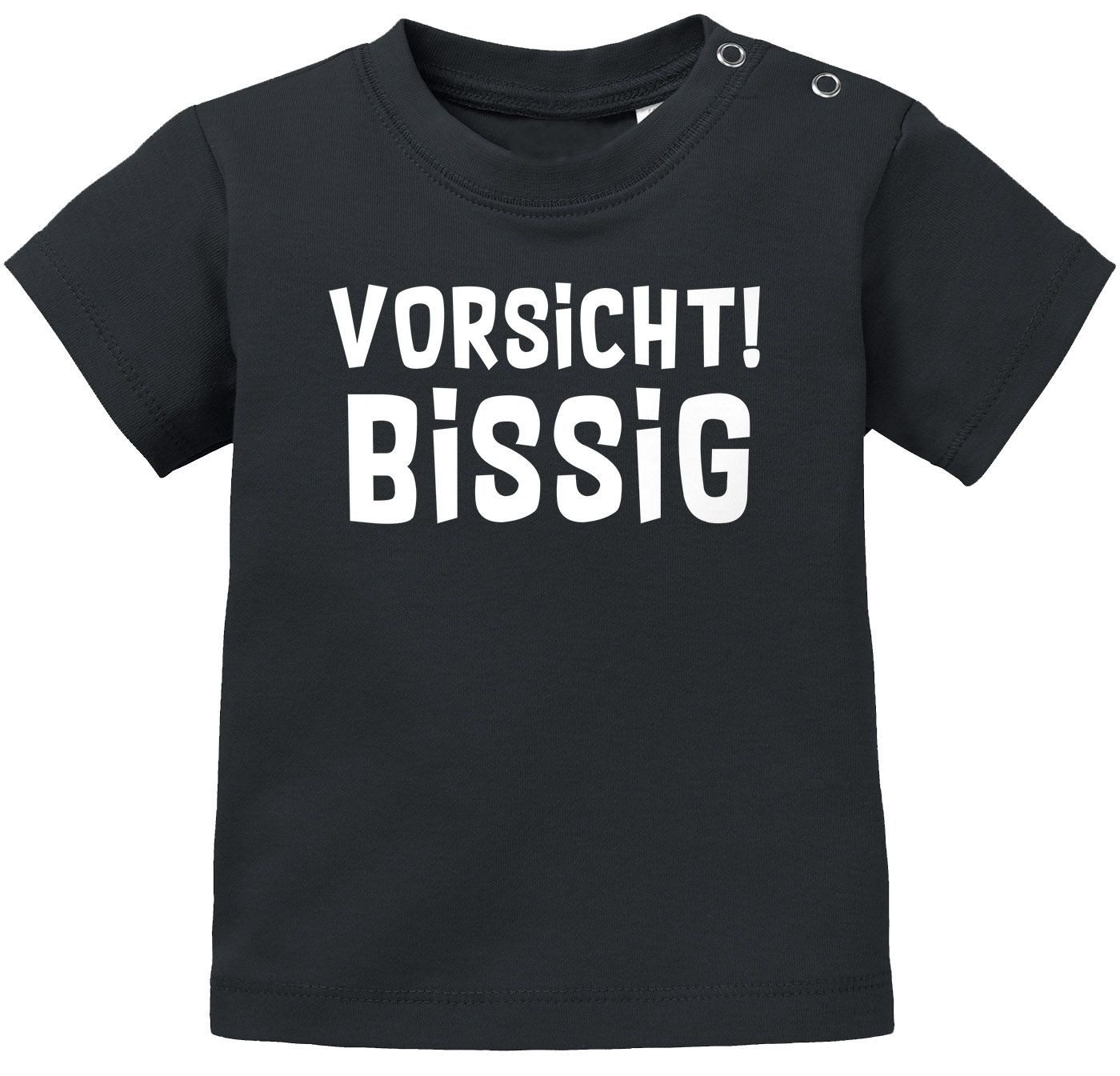 Print-Shirt Baby T-Shirt kurzarm lustiger Spruch Vorsicht bissig witzige