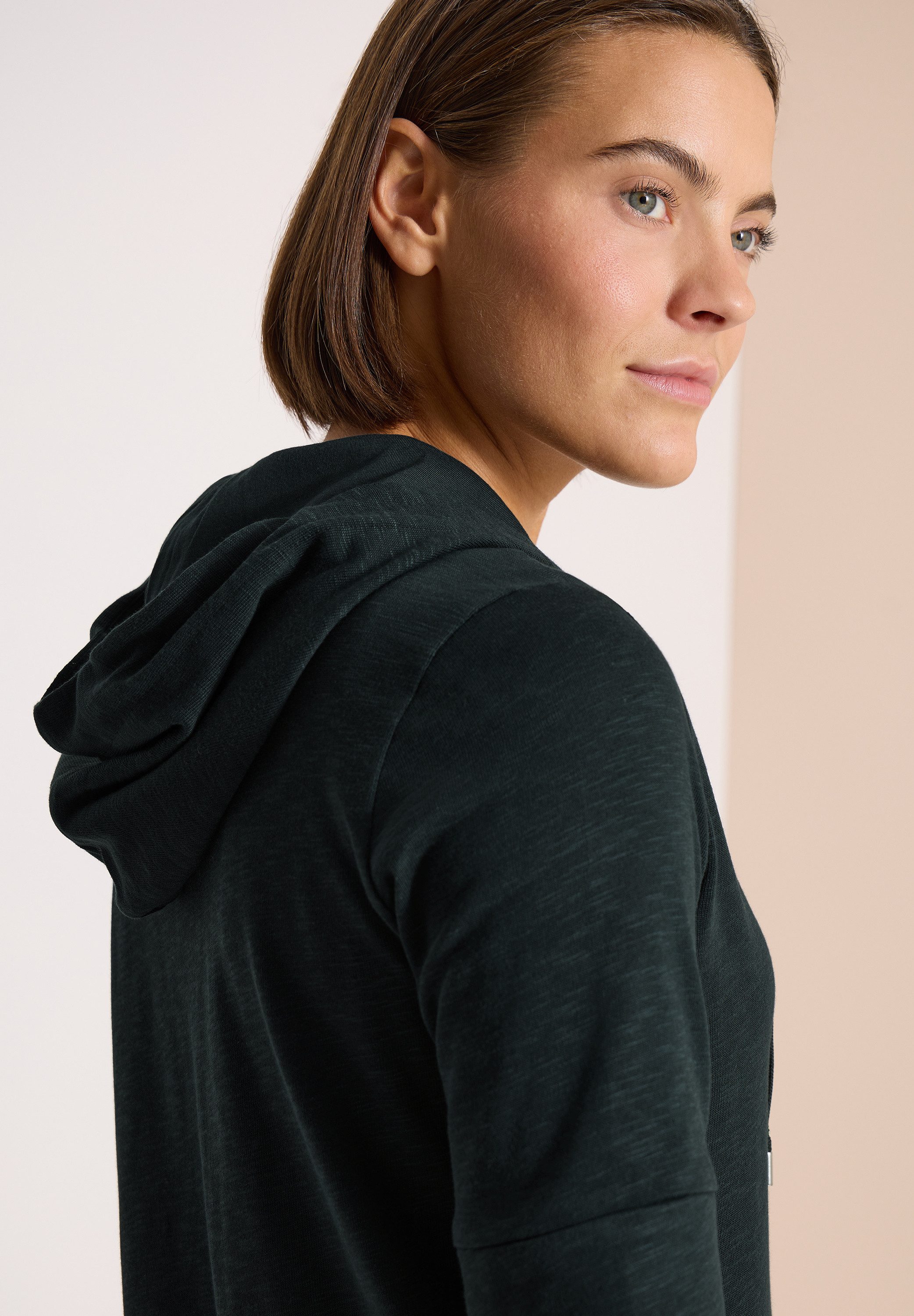 CECIL Sweatjacke mit Hoodie und Zipper