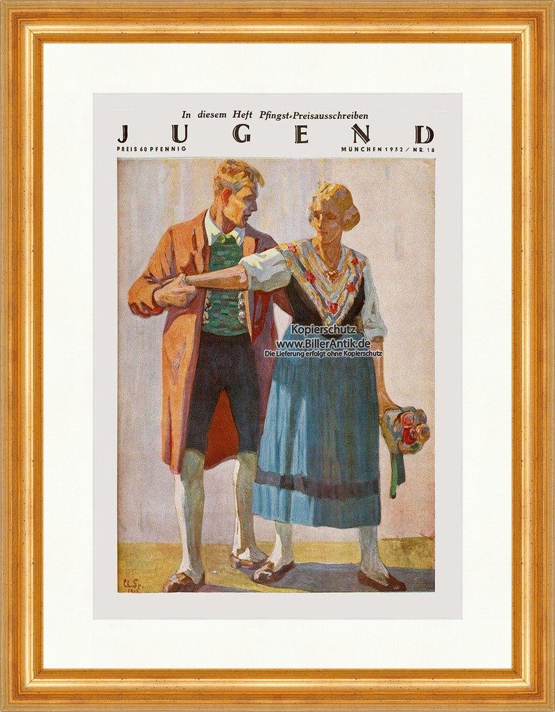 Kunstdruck Titelseite der Nummer 18 von 1932 Elisabeth Springer Mann Jugend 4805, (1 St)