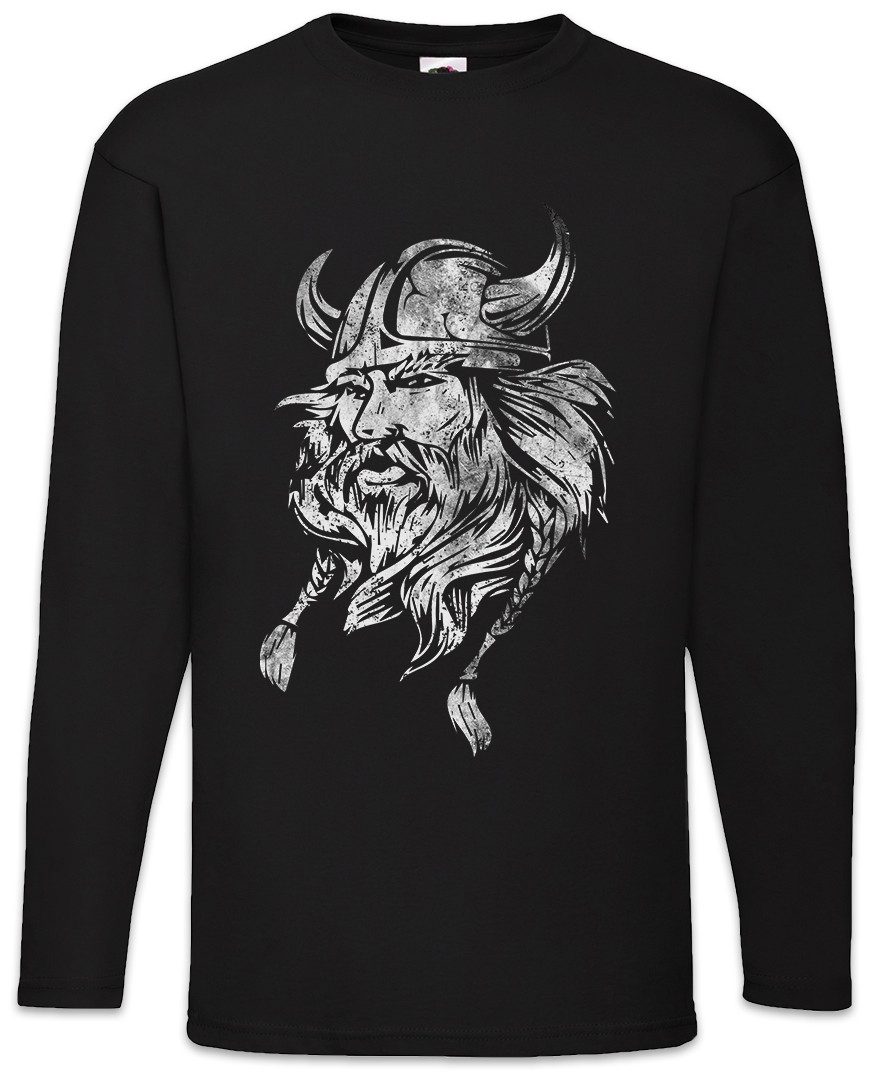 Langarmshirt Viking Head I Langarm T-Shirt Wikinger Kopf Runen Vikings Runes
