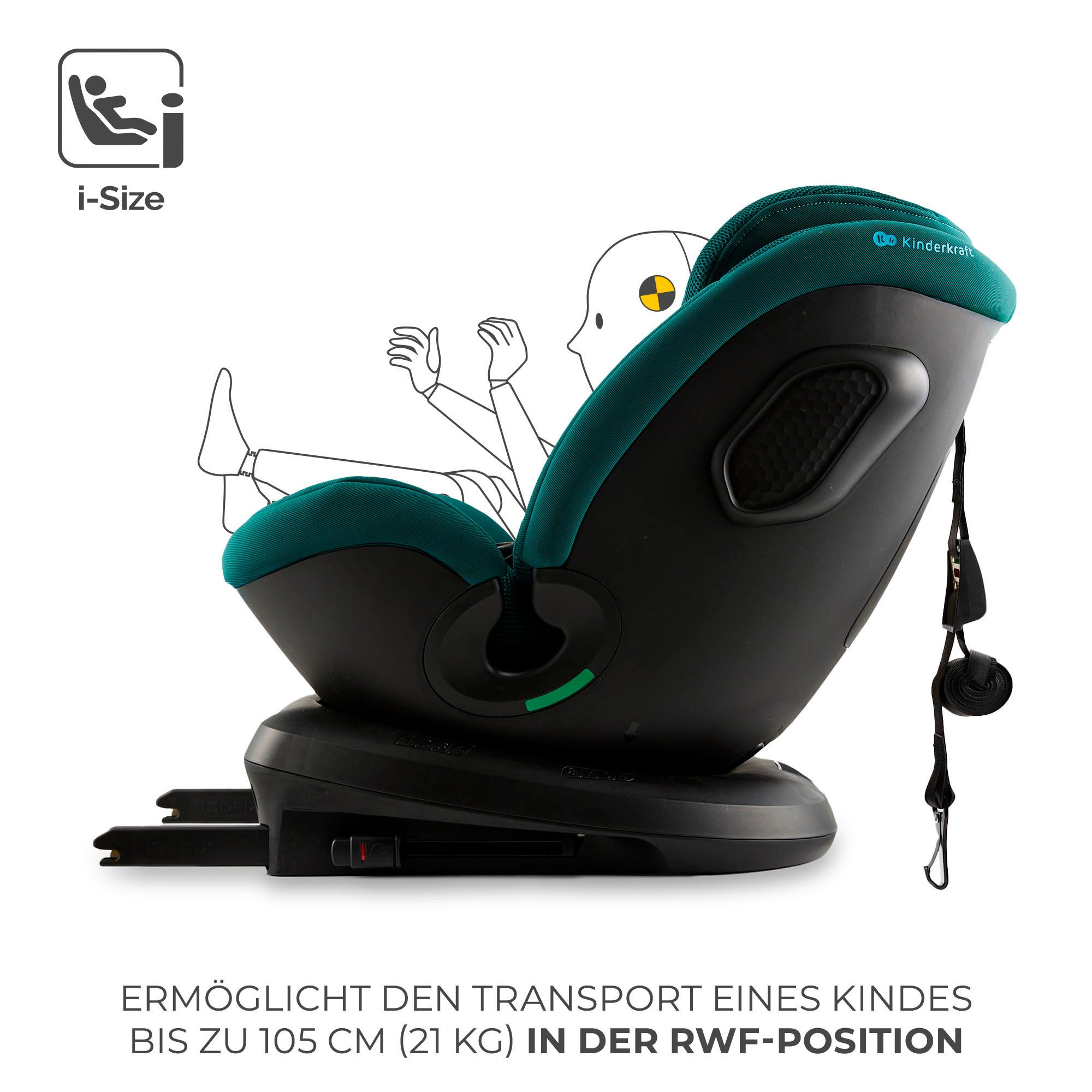 Kinderkraft Autokindersitz XPEDITION 3 i-Size, ab: Geburt, ab: 76 cm, bis: 105 cm, 360° – drehbarer Kindersitz