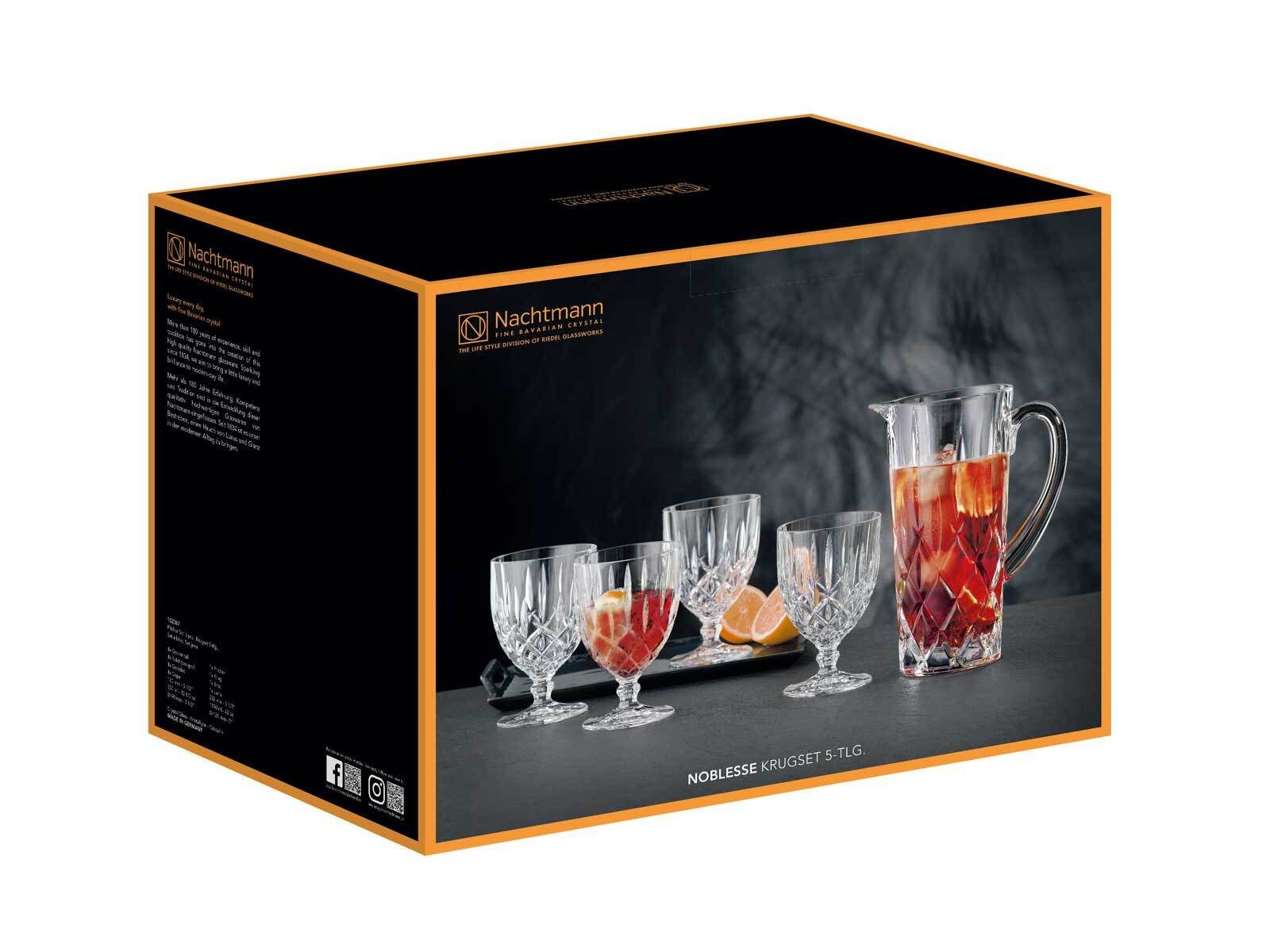 Nachtmann Gläser-Set Noblesse Krugset 5er Set, 5-tlg., Kristallglas