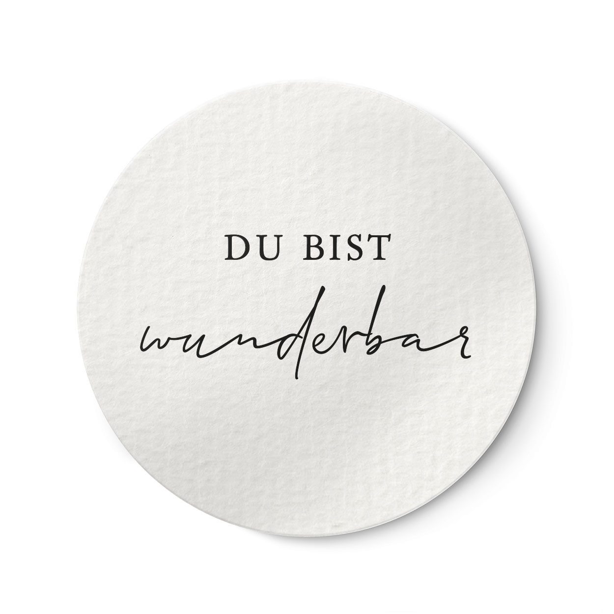 NORDEULE Aufkleber Du bist wunderbar Ø 5 cm im Sticker Set, (25tlg), ideal für Geschenke Grußkarten Verpackungen oder DIY-Projekte
