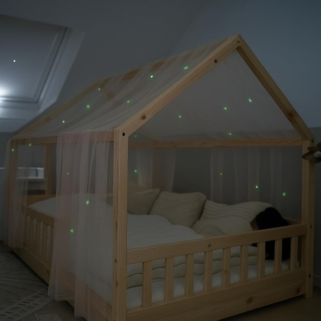 lilimaus Betthimmel Betthimmel fürs Hausbett mit Leuchtsternen nachtleuchte günstig online kaufen