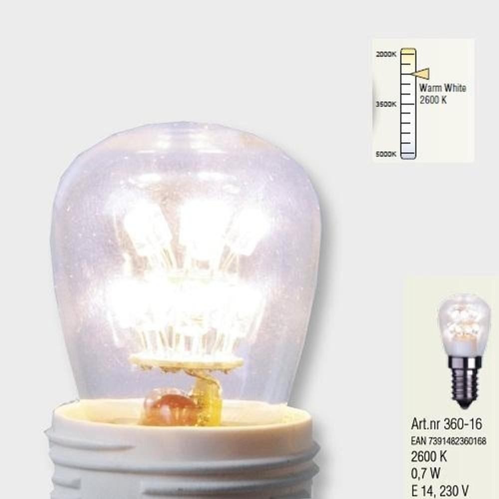 STAR TRADING Spezialleuchtmittel 360-16 LED Glühbirne E14 2600K 60lm 230V warmweiß Луковицы