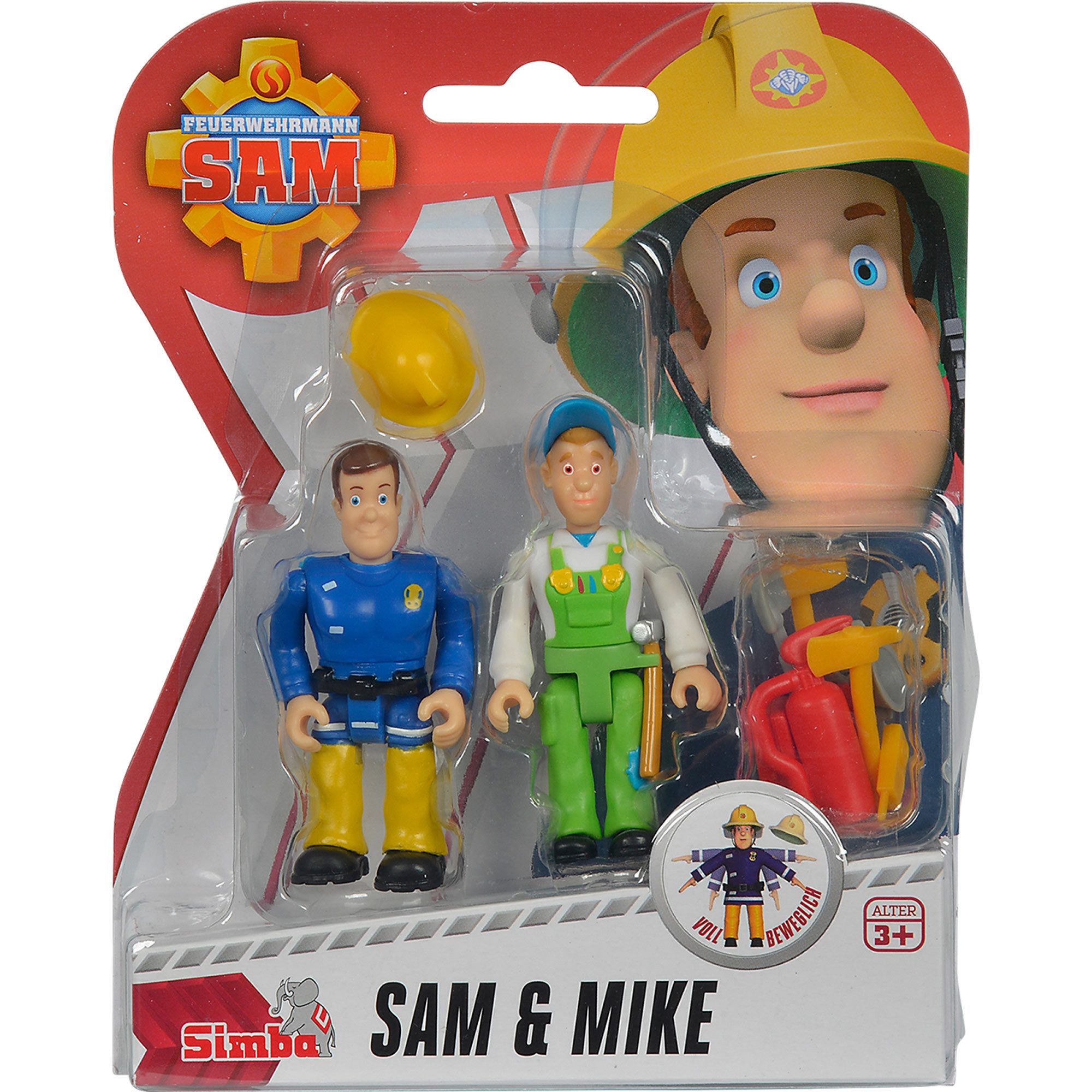 Feuerwehrmann Sam Spielfigur Spielfiguren 2er Set Figuren mit Zubehör Simba Toys Norman, Penny, (Set, 2 Figuren, Werkzeuge und Zubehör), 2 Figuren mit Zubehör