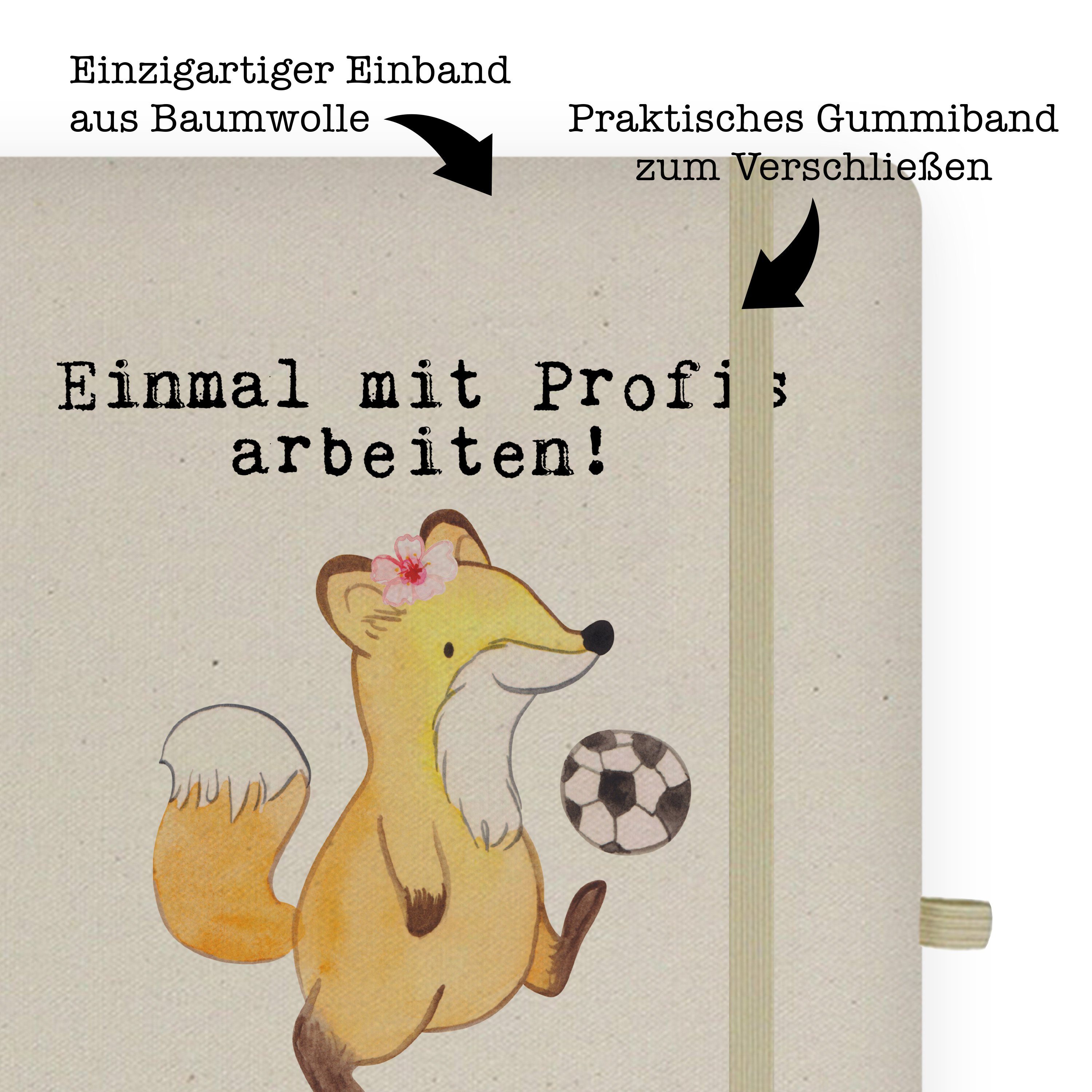 Transparent Tagebuch, Notizbuch & Mrs. aus Panda & Leidenschaft Mrs. - Geschenk, Mr. Fußballtrainerin Mr. Panda -