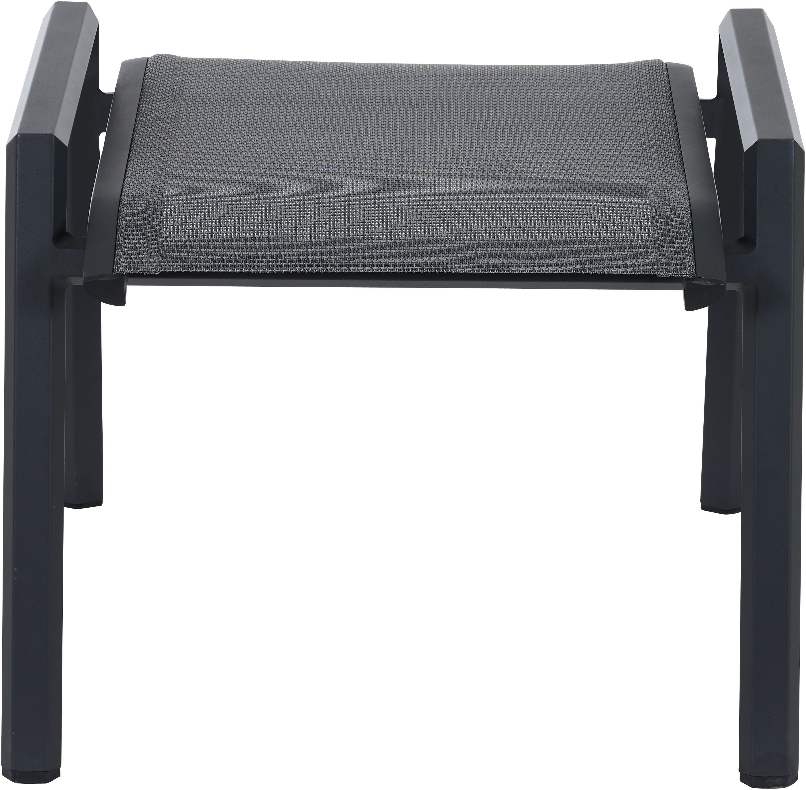 Siena Garden Hocker TAURO, Gestell aus Aluminium, Ranotex® Bezug royal-grey, matt anthrazit