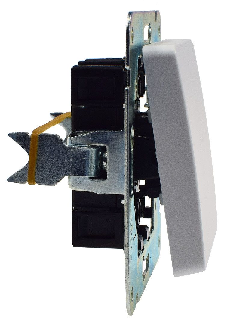 ChiliTec Unterputz-Steckdose MILOS Serie weiss matt Rahmen, Taster, Dosen